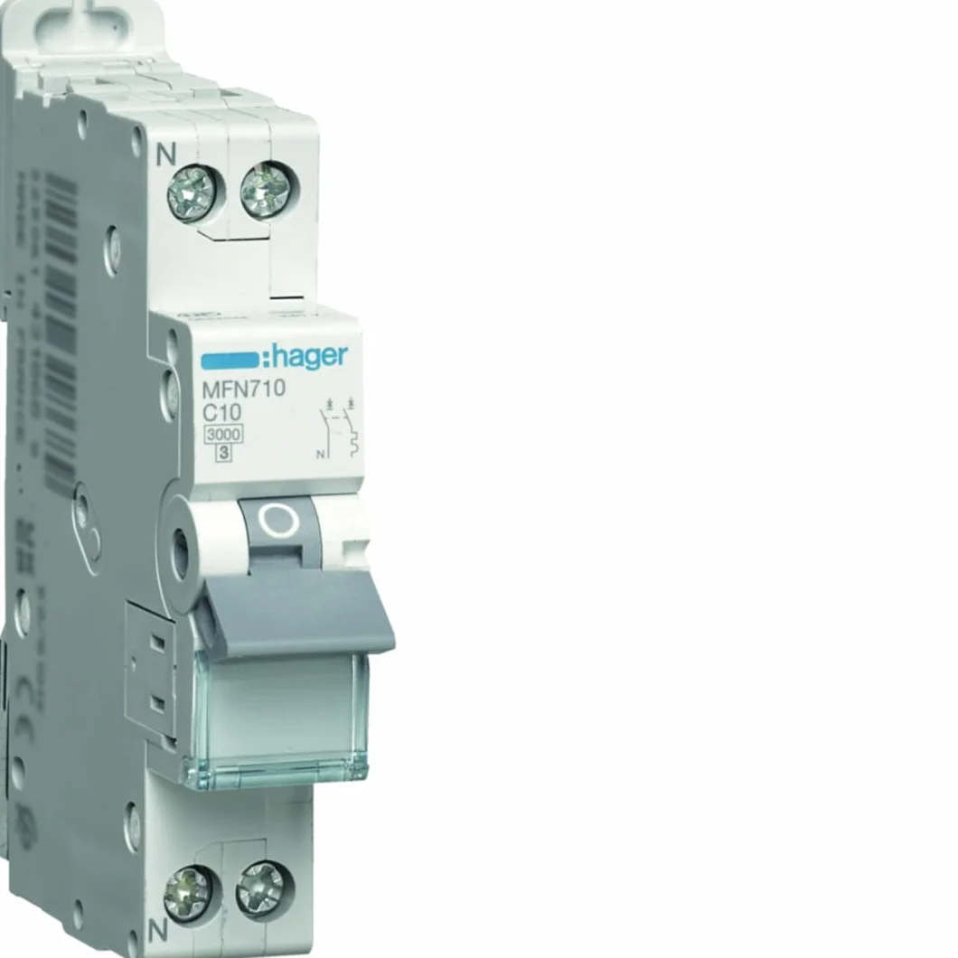 Disjoncteur Hager 10A 3kA Courbe C Phase Neutre à Vis