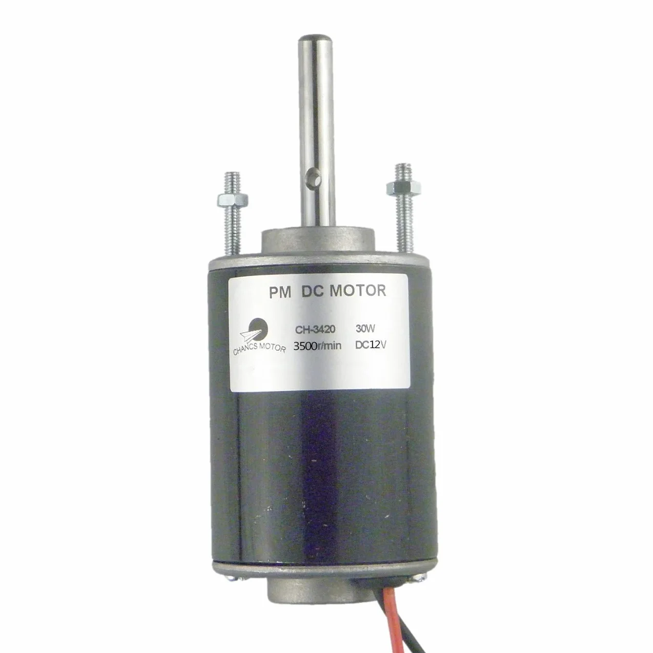 CHANCS CH-3420 Moteur électrique CC 12V DC 3500RPM Aimant Permanent Arbre commun