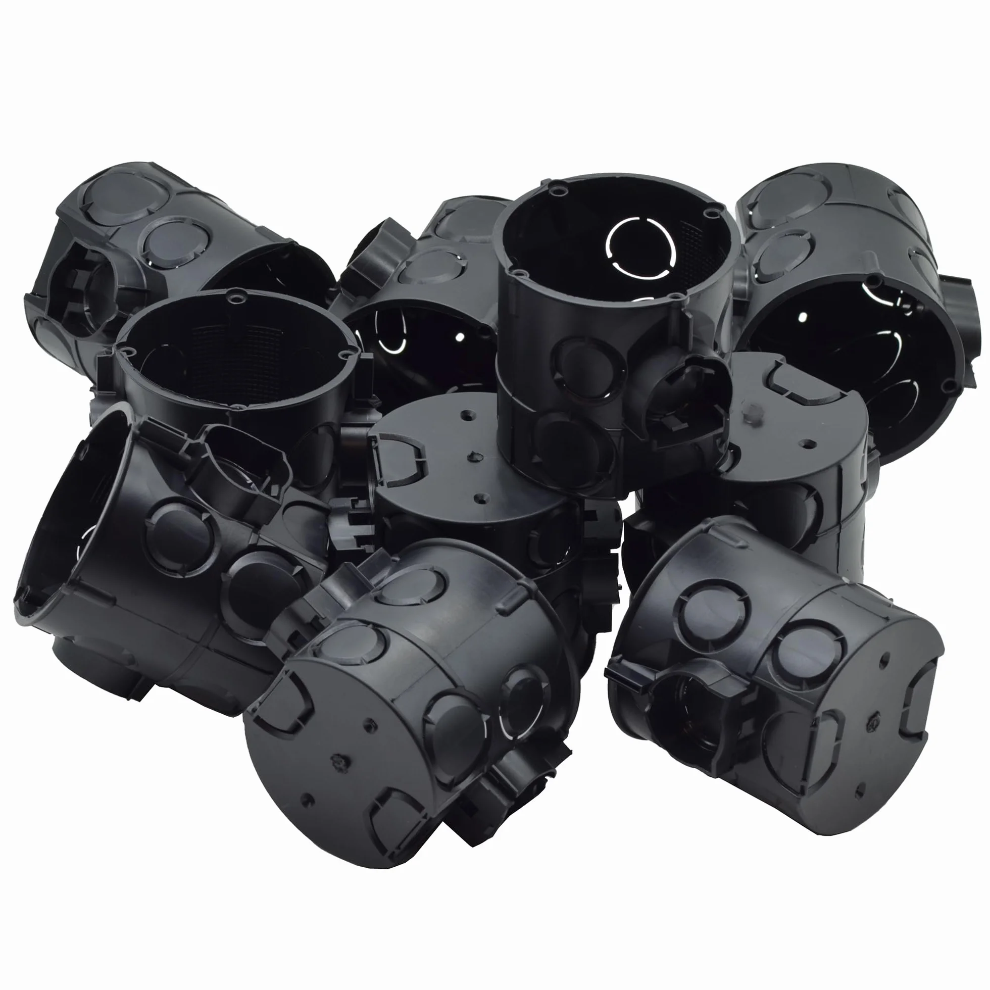 Lot de 20 boîtes d'interrupteur encastrées diamètre 60 mm avec douille M25 profondeur 62 mm