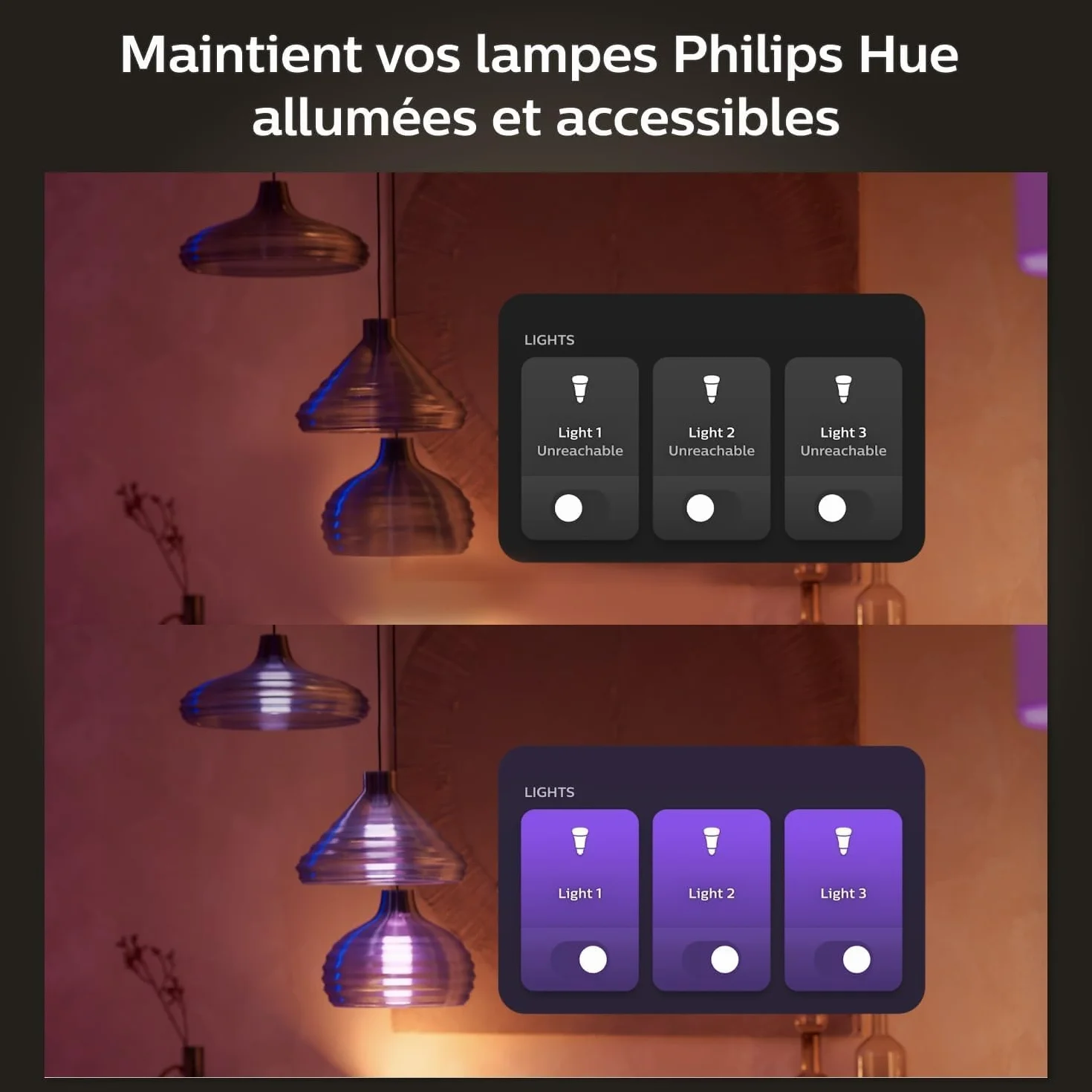 Philips Hue Module d'interrupteur mural Blanc compatible Alexa Google Assistant Apple Homekit