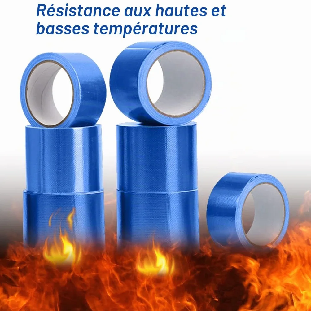 Ruban Adhésif Etanche de Réparation 15cm x 10m pour Bâche Camion Serre Tente