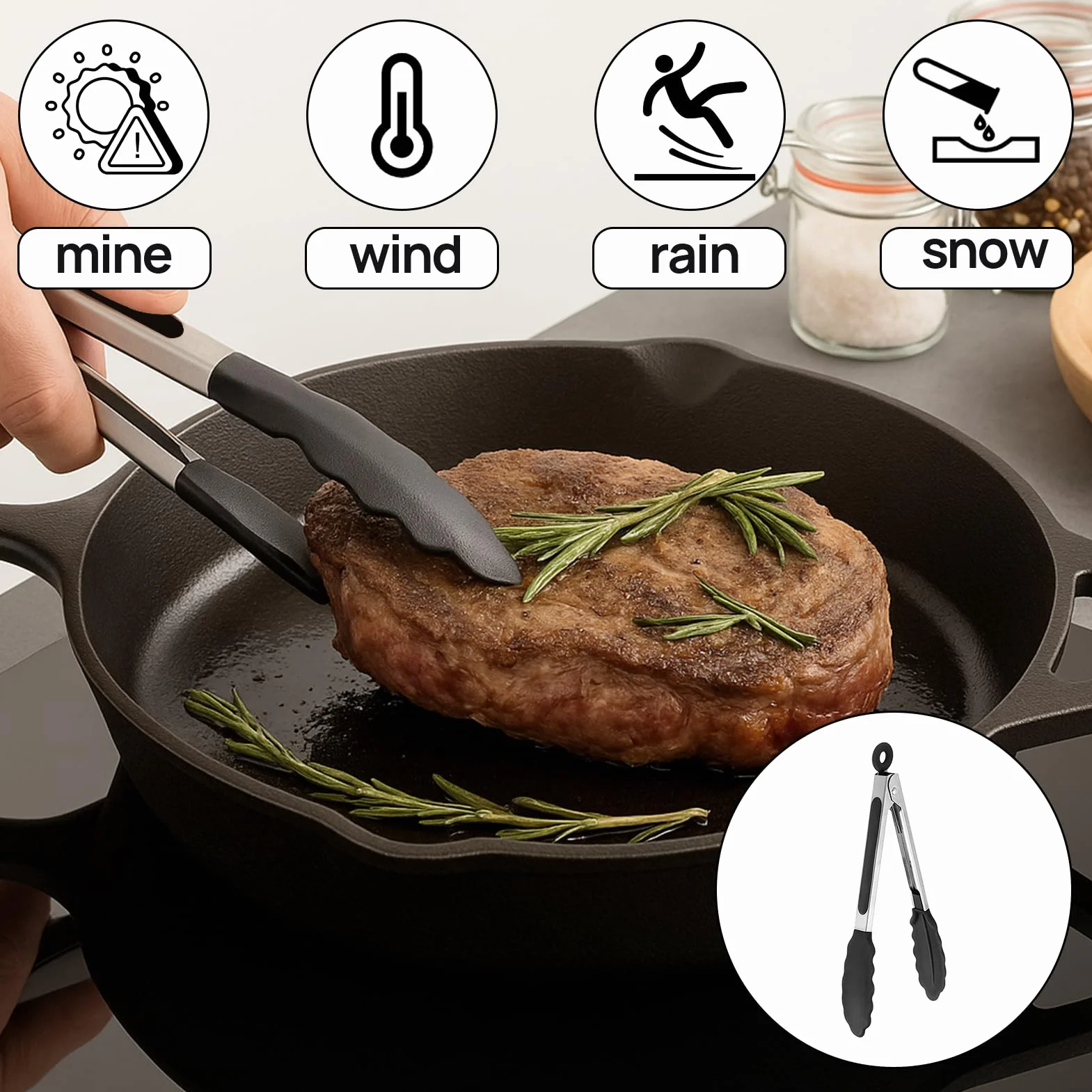Menibeuty 26cm Pince Cuisine, 1pcs Pince Barbecue Résistante Silicone Résistant À La Chaleur Pince Barbecue Pince Cuisine Silicone,Pince De Cuisine Idéal Pour Cuisiner, Salade, Grillades Et Barbecue