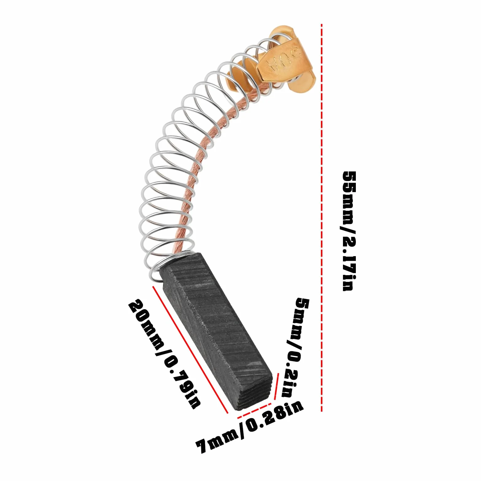 Balais de Charbon pour Moteur D'évaporateur 54-00639-30 Compatibles avec Carrier Transicold 20x5x7mm