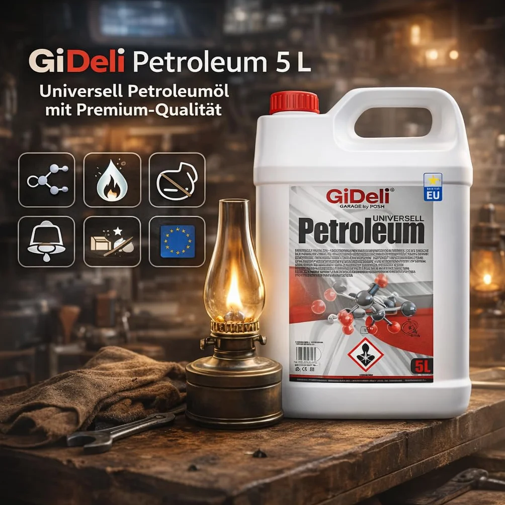 GiDeli 4 x 5 l Huile de lampe combustible de grande pureté pour lampes à pétrole