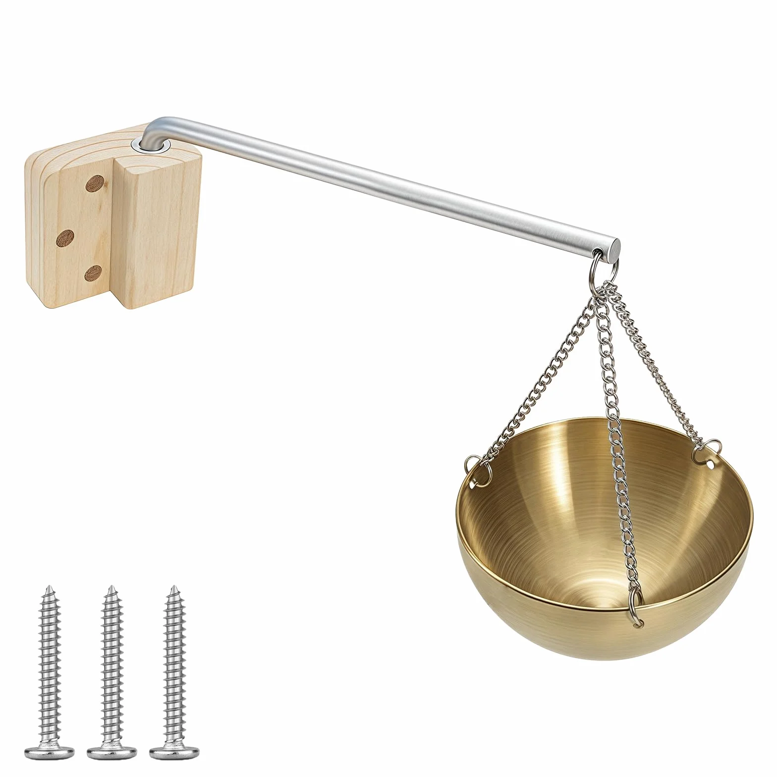 Bol aromatique pour sauna en acier inoxydable 12 cm - Bol de sauna suspendu doré