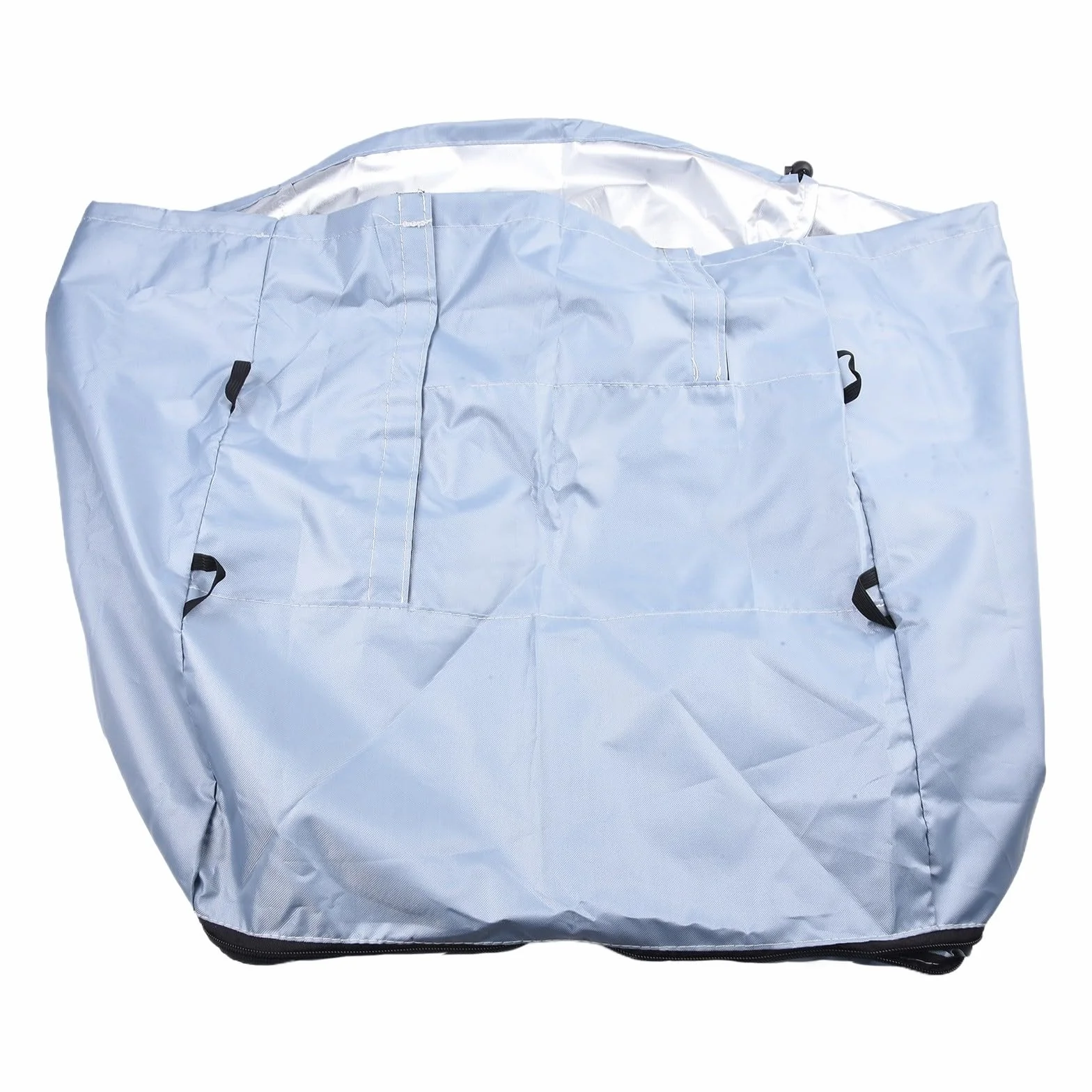 Housse de pompe de chauffage spa 420D avec revêtement argenté - 43 x 38 x 54 cm - Protection contre la pluie, le soleil et la poussière - Gris
