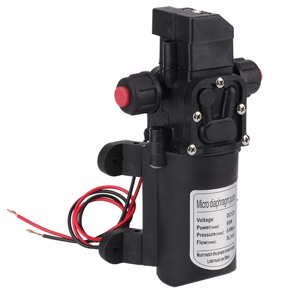 Pompe de Pulvérisation Auto-Amorçante 116PSI DC 12V 60W 5L/min pour Camping-Cars Bateaux Jardin