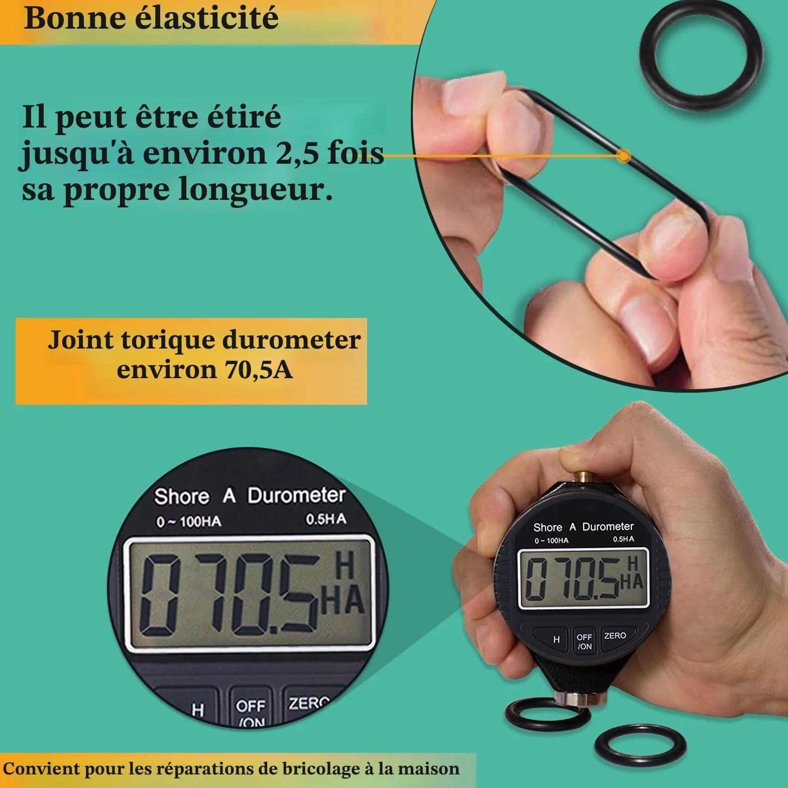 Lot de 1020 joints toriques en caoutchouc nitrile - 20 tailles - Résistants à l'huile et à la chaleur
