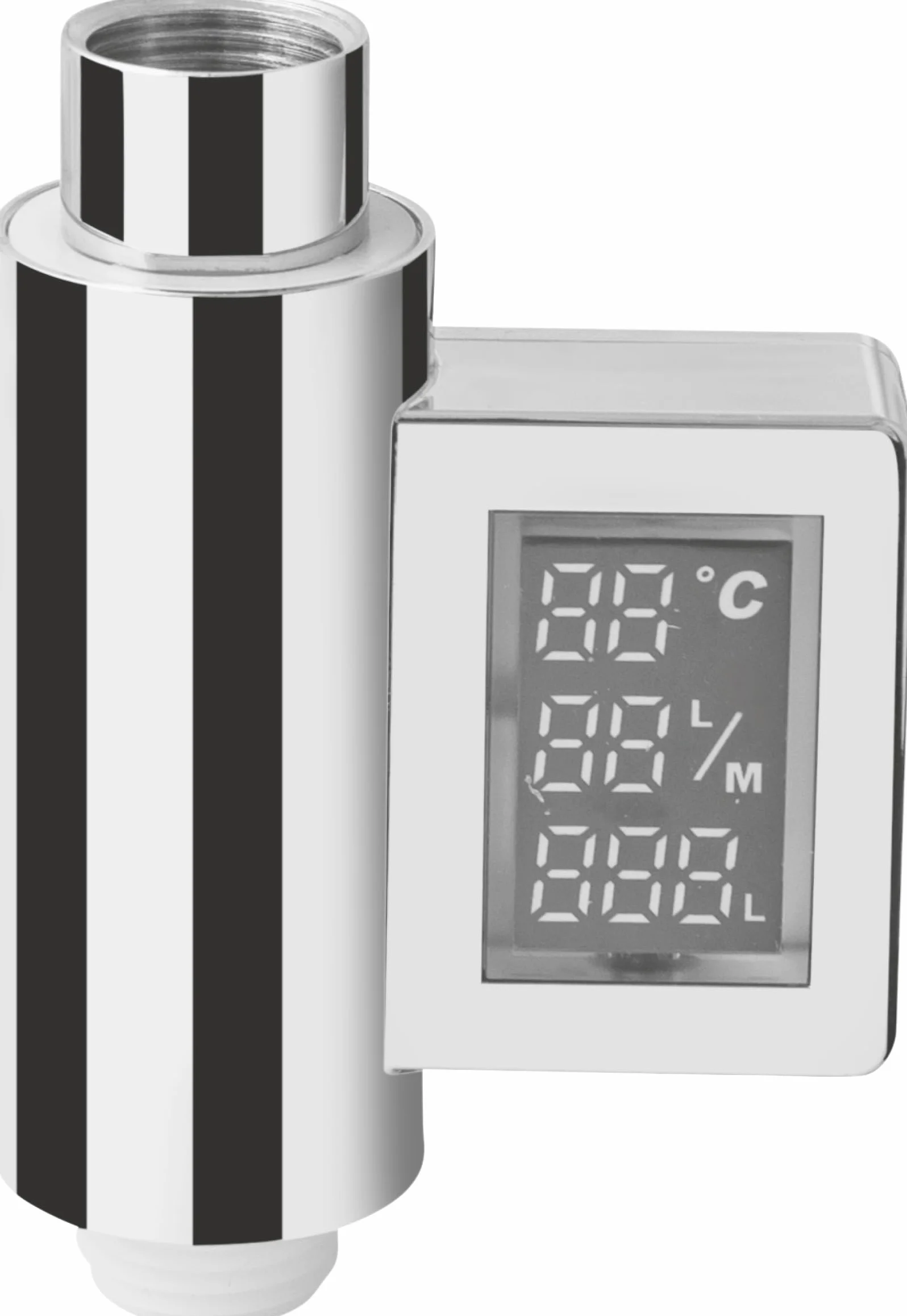 Cornat Smartly Compteur de Consommation Numérique Chromé LED Indicateur de Changement de Couleur