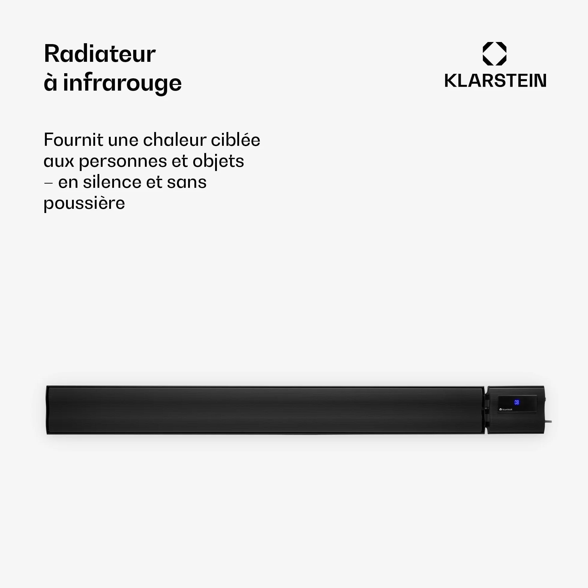 Blumfeldt Chauffage Electrique à Infrarouge 3000W Jardin Terrasse IP44 Télécommande Minuterie