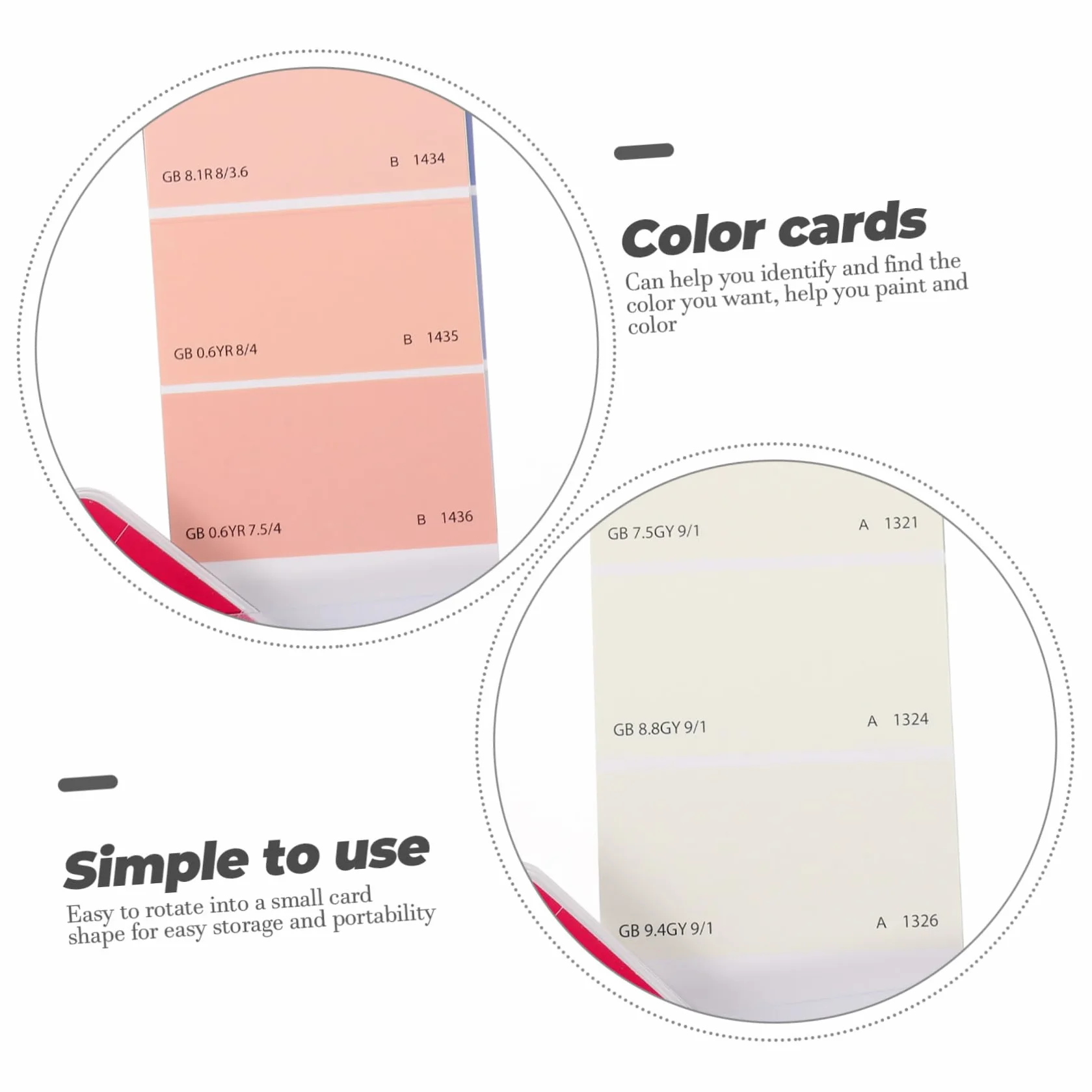 Jeu de Cartes Couleur Peinture 1 Set Papier Plastique Correspondance Couleurs Identification Projets Maison