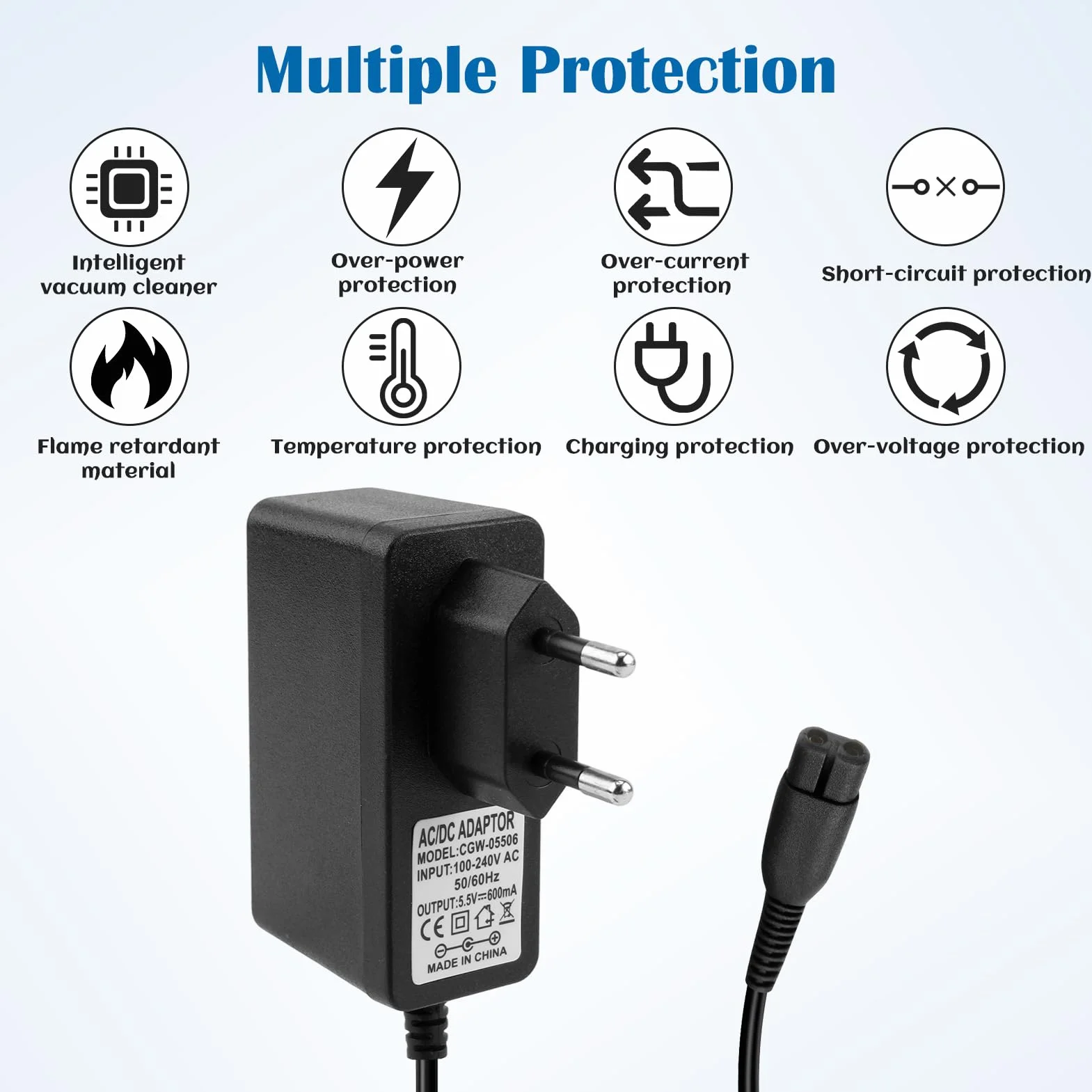 Chargeur Compatible pour Karcher Nettoyeur de Vitres WV2 WV2 Plus WV1 WV50 WV60 WV70 WV75 WV5 WV5 Premium KV4 WV Classic Easy Plus