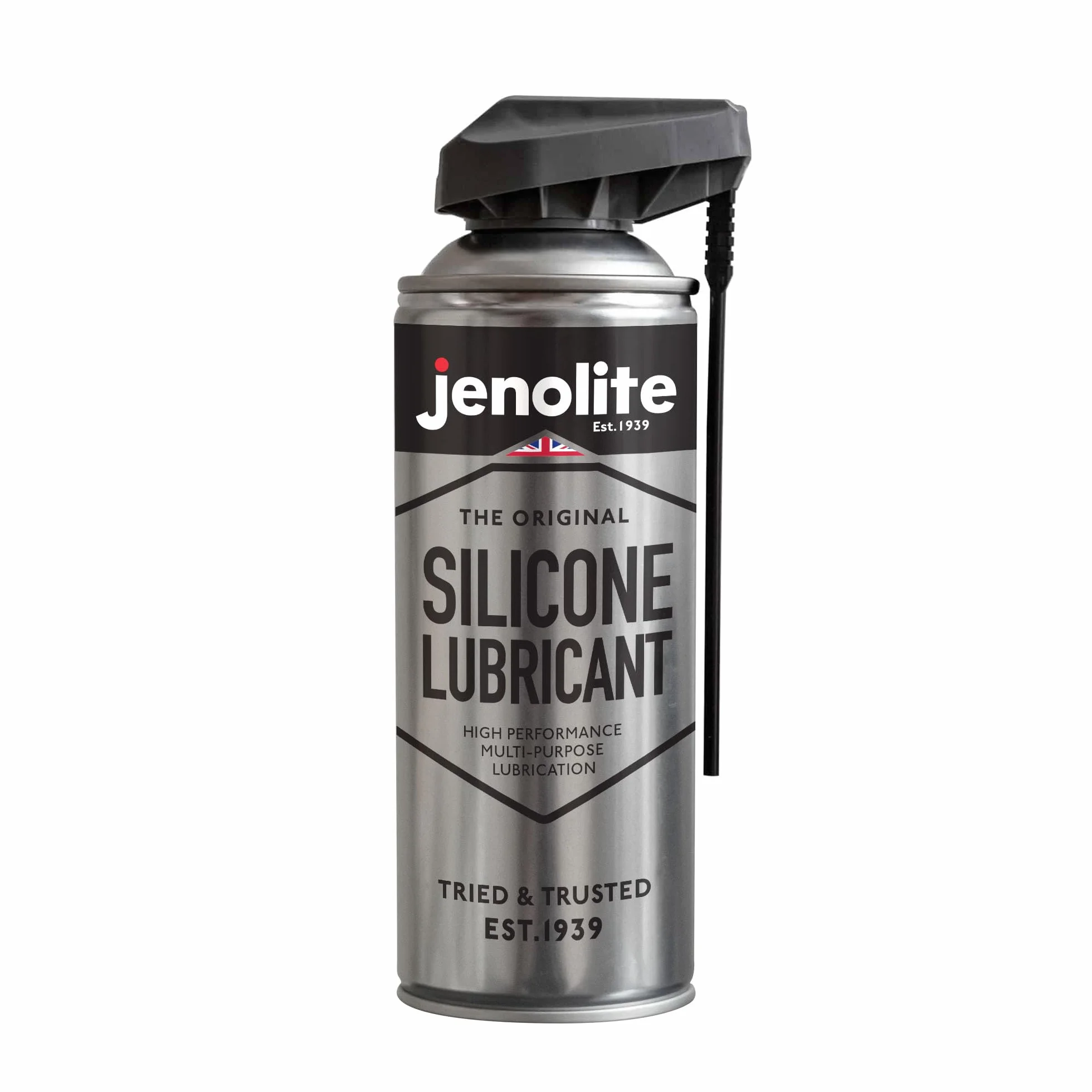 JENOLITE Spray silicone liquide en aérosol 400 ml pour bois, métal, plastique et caoutchouc