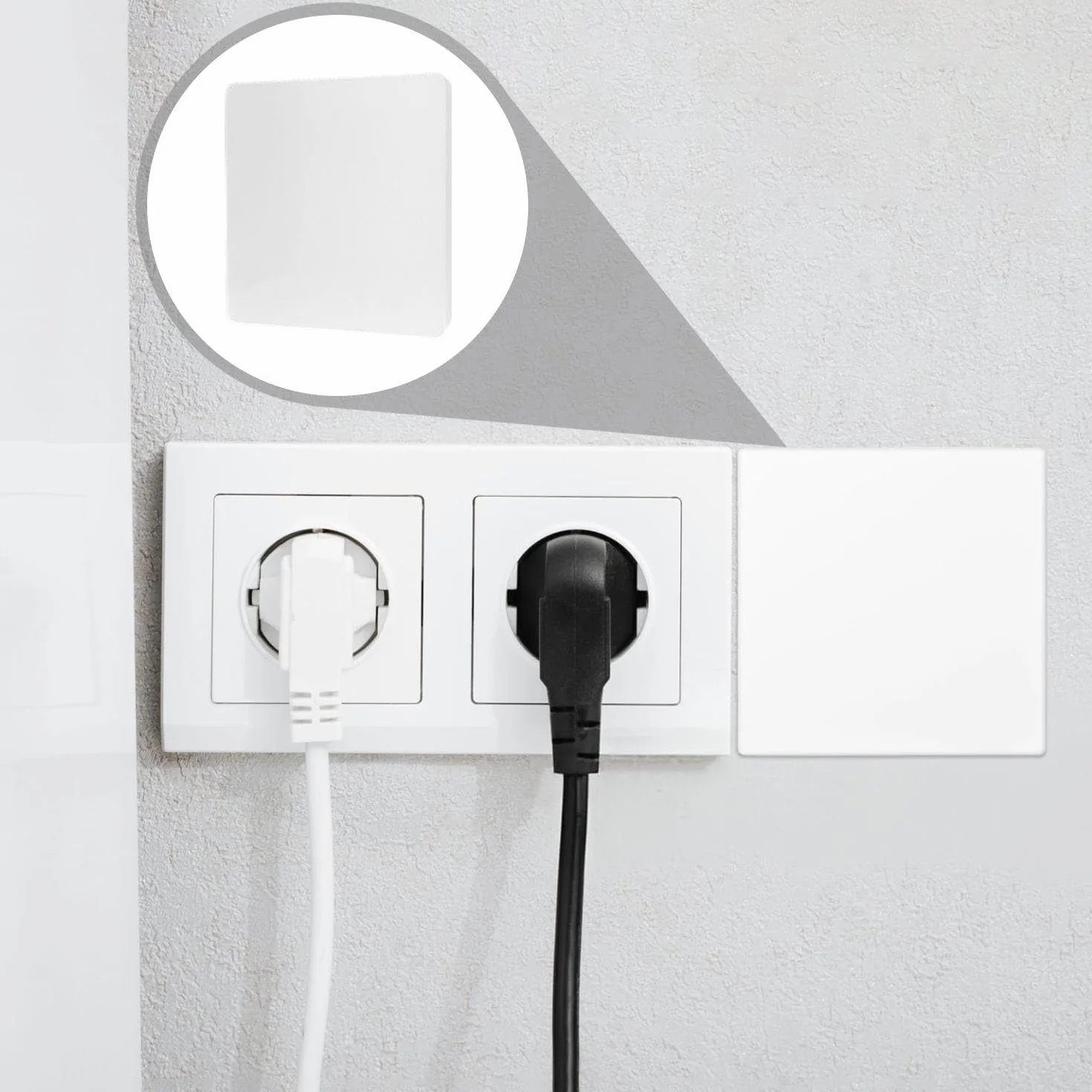 Couvercles Muraux Décoratifs Plastique Autocollants Paquet De 4