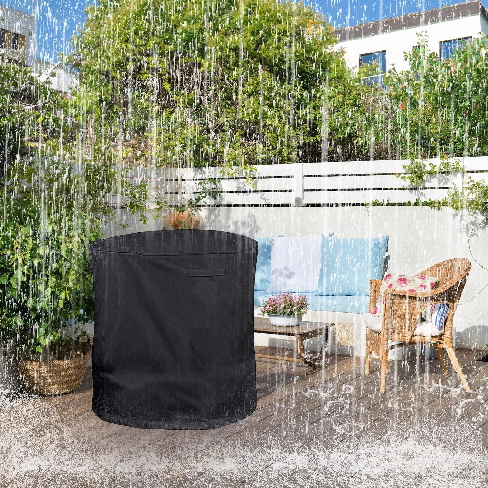 Couvercle de broyeur de feuilles électrique, couvercle anti-poussière pour broyeur de feuilles d'extérieur | Housse imperméable et anti-poussière pour déchiqueteuse à bois longue