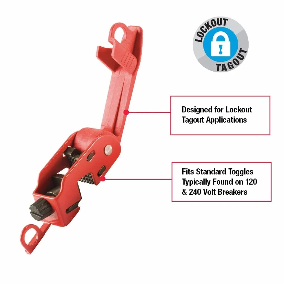 Master Lock 493B Bloque disjoncteur Grip Tight Consignation Electrique interrupteurs bascules standard 13 x 7 x 3 cm