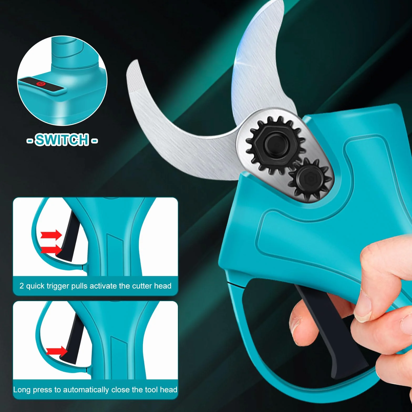 Sécateur électrique Makita 18 V pour élagage, diamètre de coupe max. 40 mm, poignée souple