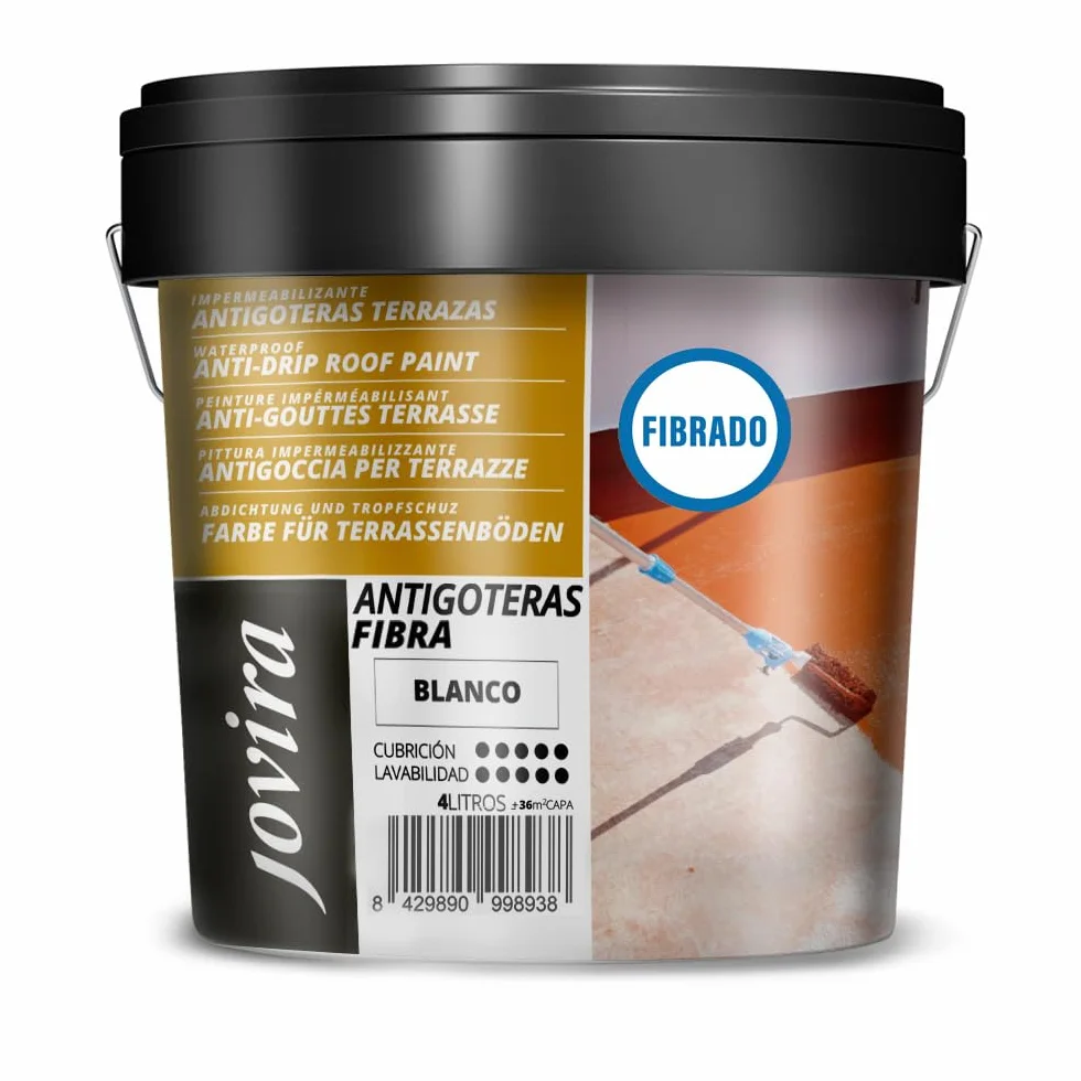 JOVIRA PINTURAS Peinture Anti-Infiltrations Fibrée 4L Blanc