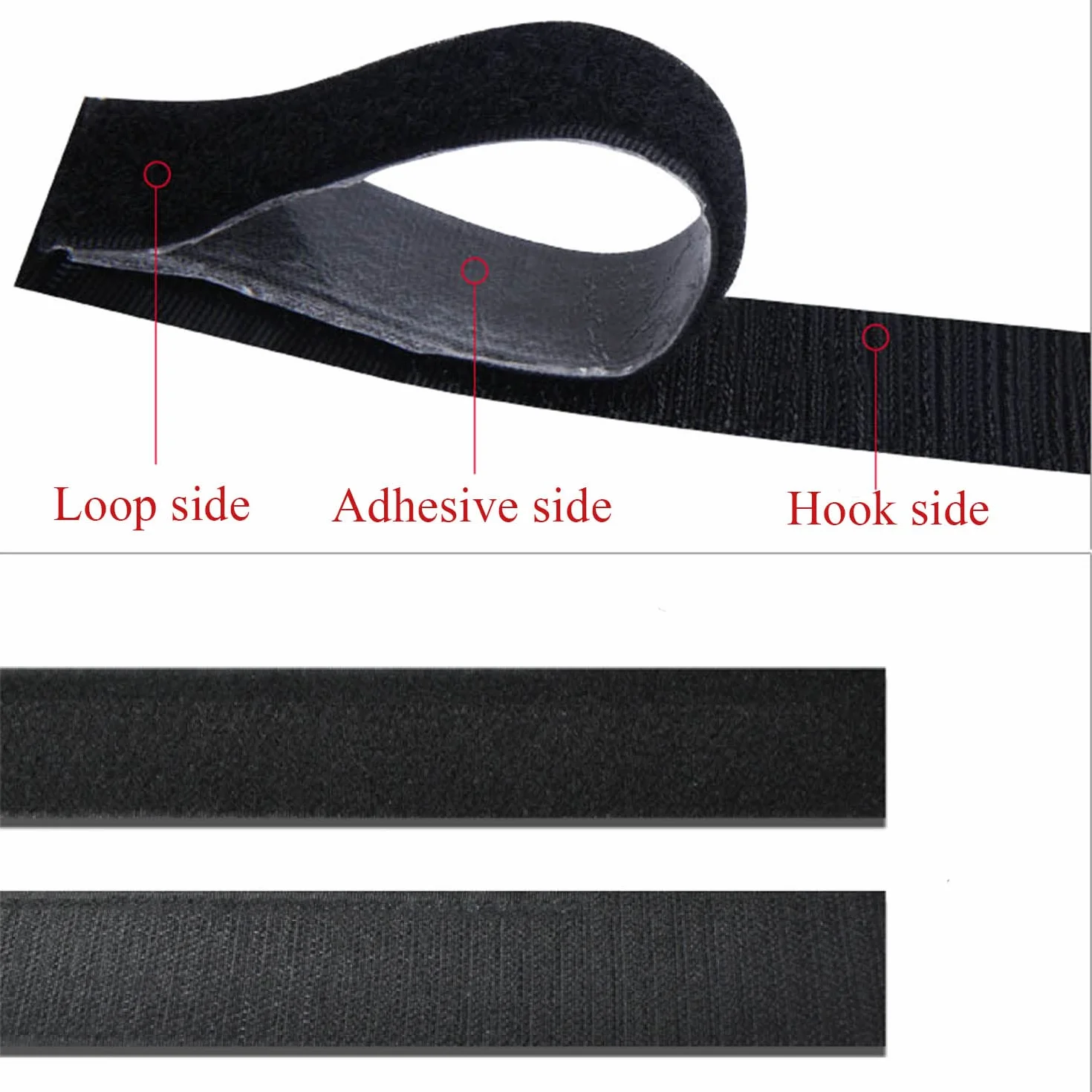 Ruban Autocollant Auto-Adhésif à Crochets et Boucles 3M 9448A 2CM x 3M 2 Rouleaux