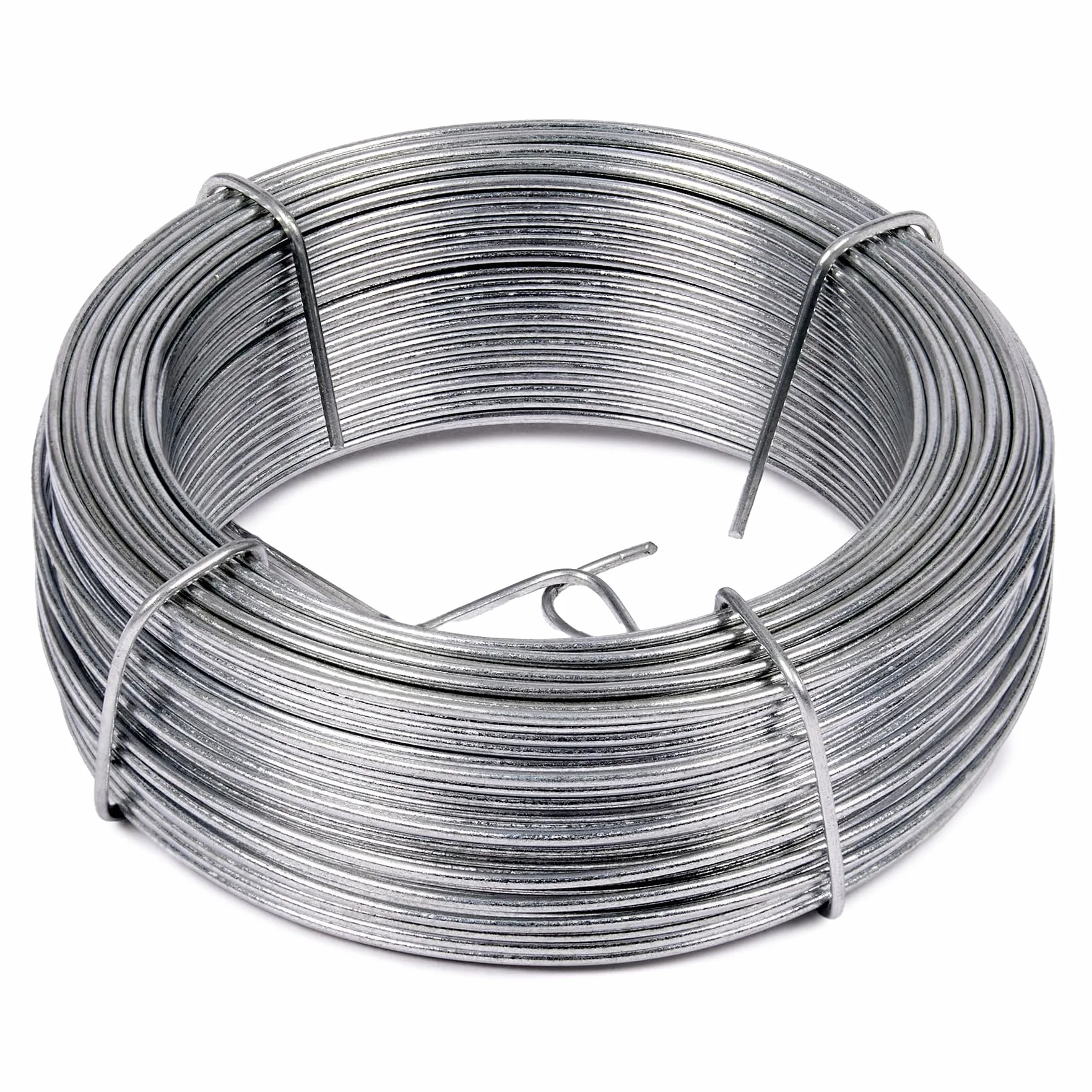 Flandria Fil de fer Acier galvanisé 1,5mm Bobine 50m Fil attache métallique pour plante, bricolage, loisirs