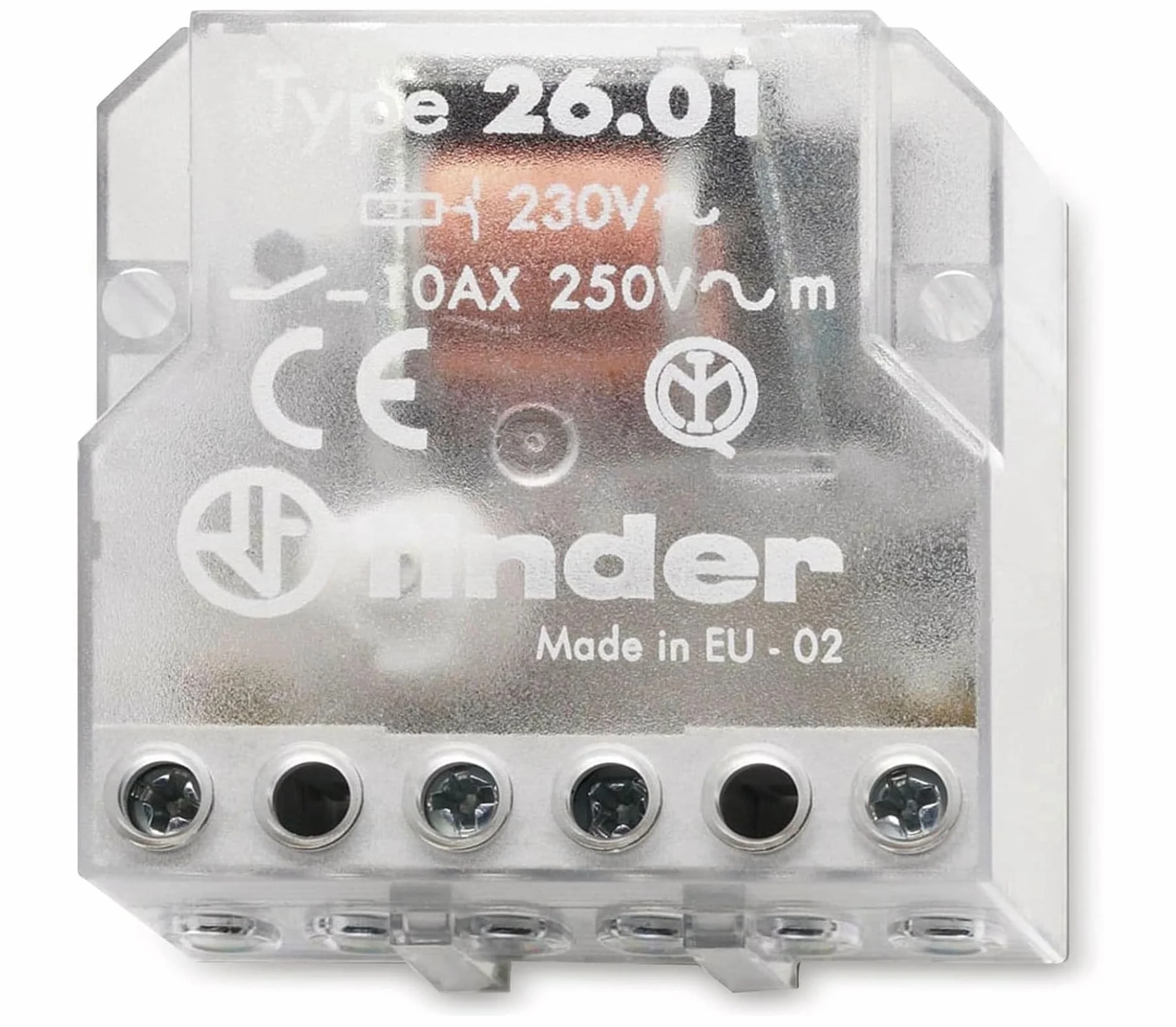 Finder Automatique Télérupteur Boîte 230 Vac 1 NO 10 A Transparent