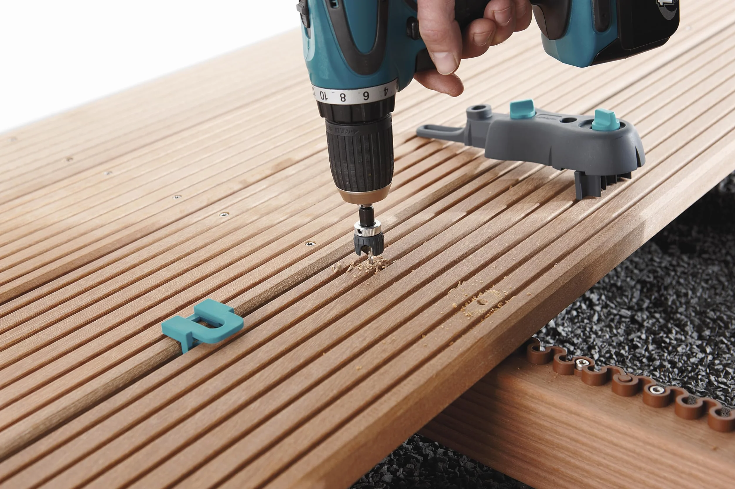 Wolfcraft Kit de Perçage pour Terrasse Bois 3 pièces 100-145 mm