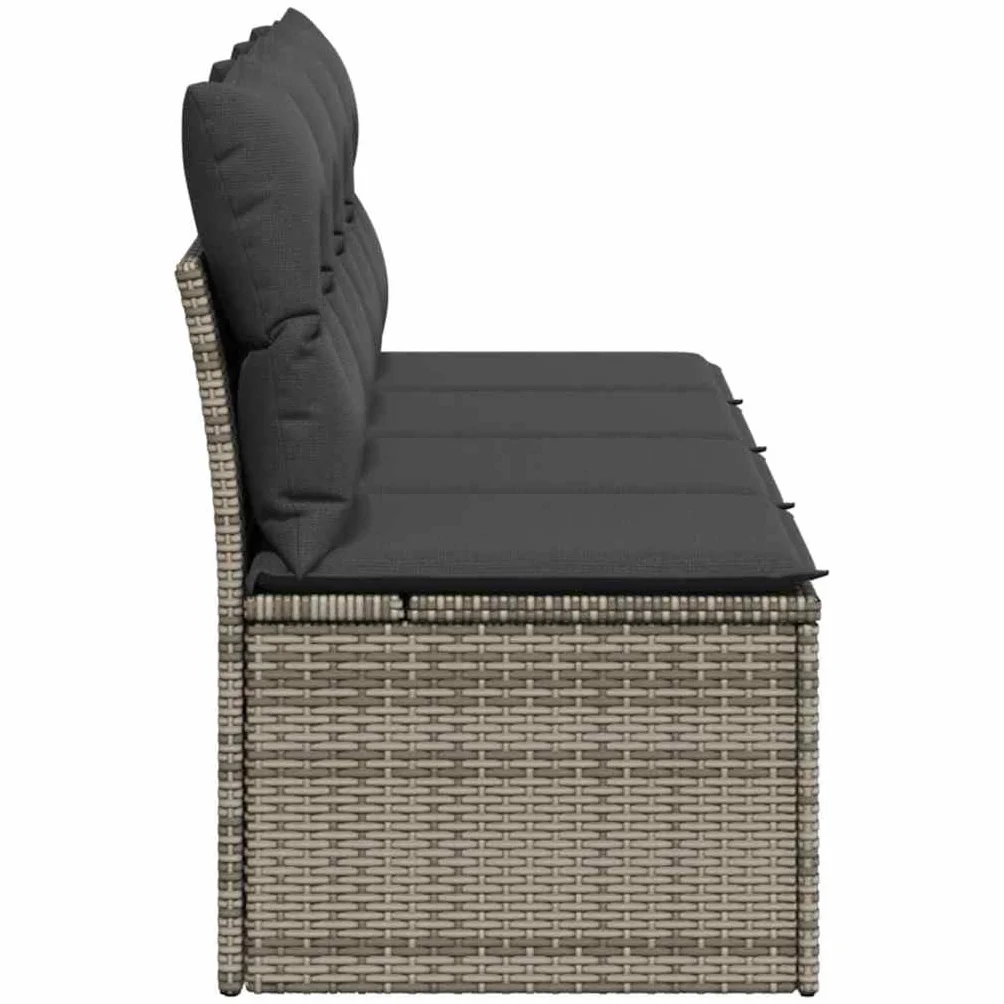 Générique Canapé de Jardin 4 Places avec Coussins Gris résine tressée,Meubles,Mobilier de Jardin,Sièges de Jardin,Canapés de Jardin,366116