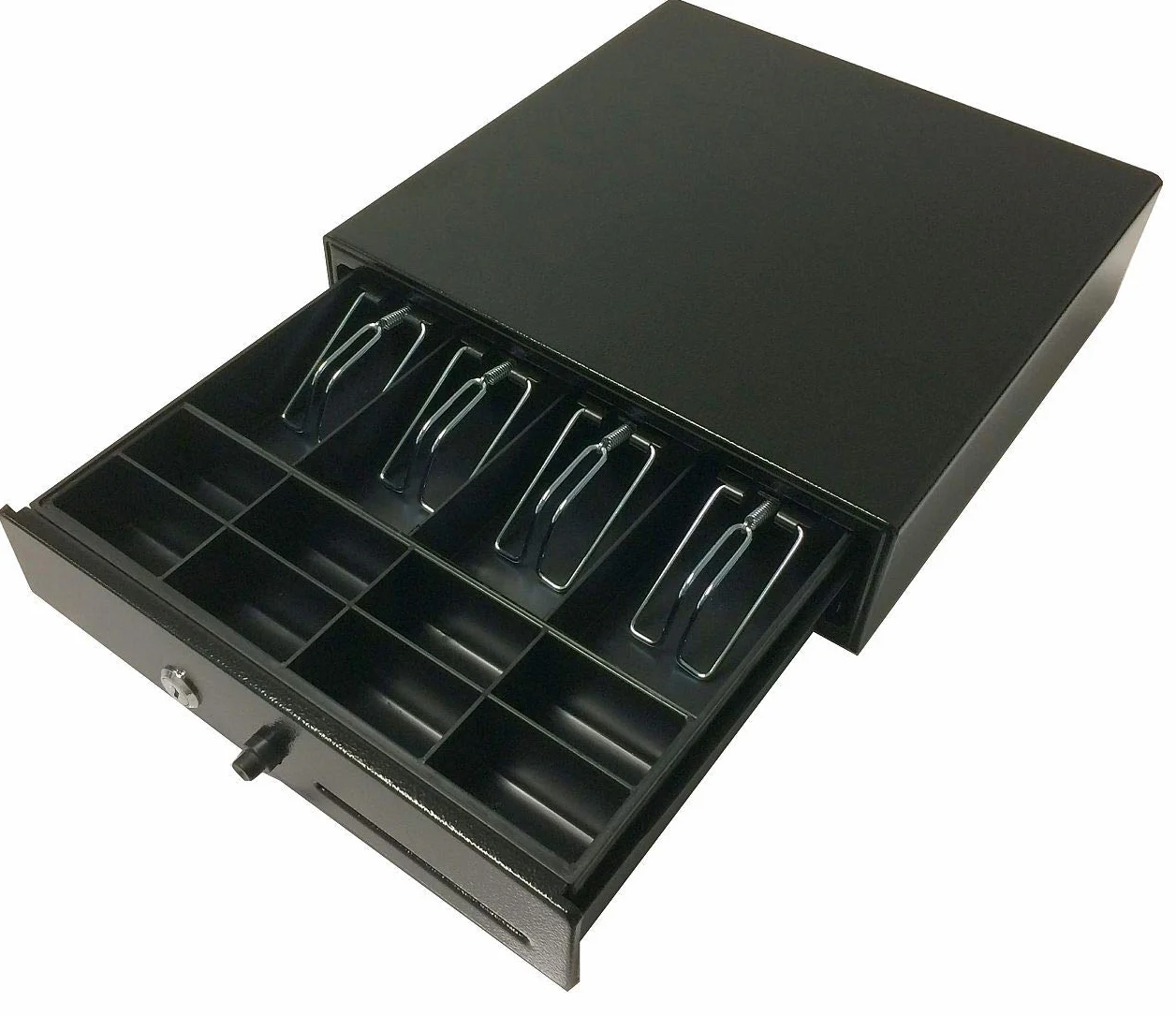 ACROPAQ Tiroir Caisse par pression 33 x 33 cm 8 compartiments billets 4 monnaies Noir AC335PBK