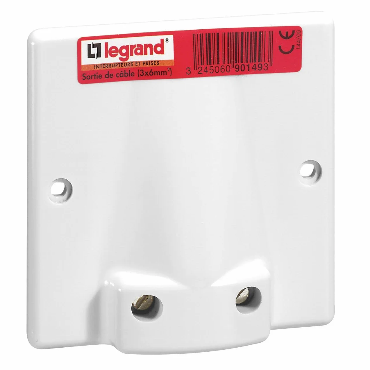 Legrand Sortie Cable 95x95 20/32A Vis Fixation Murale Serre-Câble Anti-Arrachement Ø17-19mm