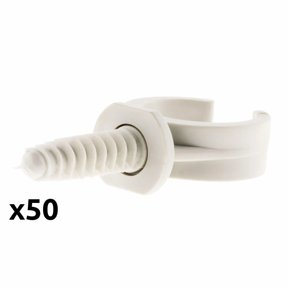 Zenitech Lot de 50 clips avec chevilles Ø20mm Gris