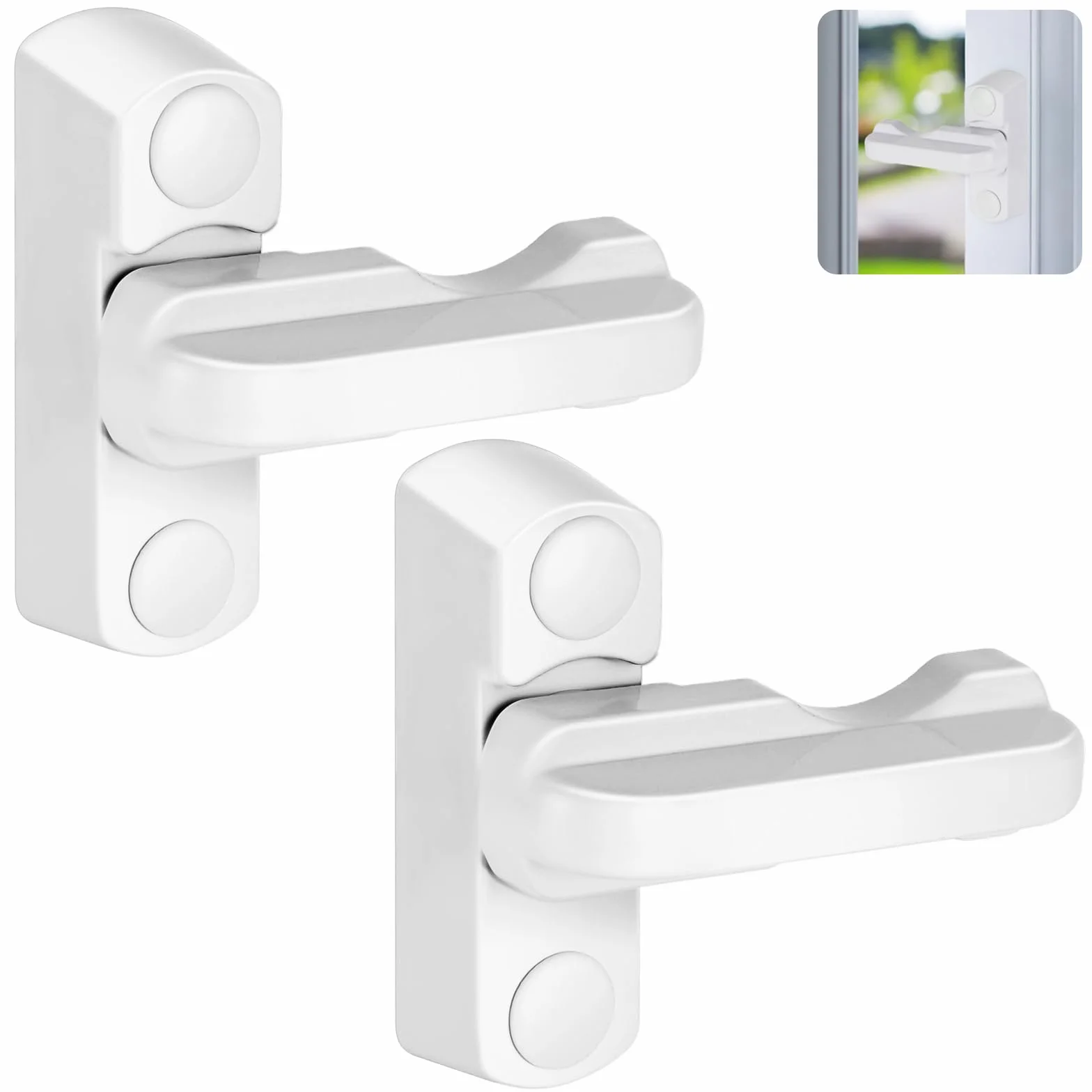 flintronic Poignée de Fenêtre Aluminium 2PCS Sécurité Enfant
