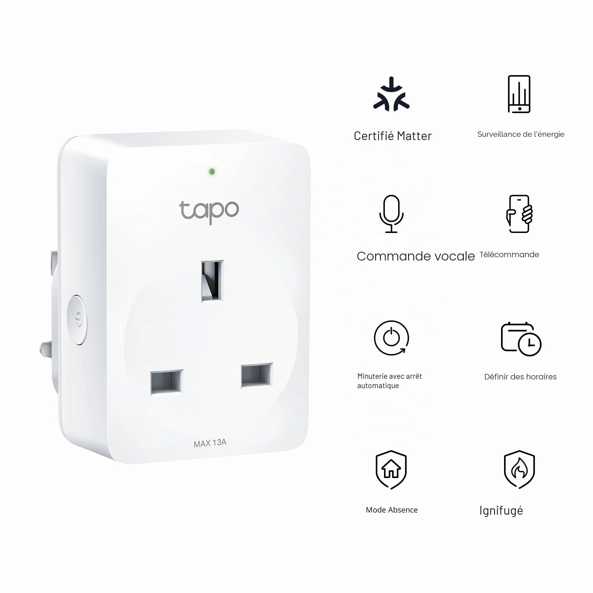 Tapo P110M Mini prise Wi-Fi intelligente surveillance énergie certifiée