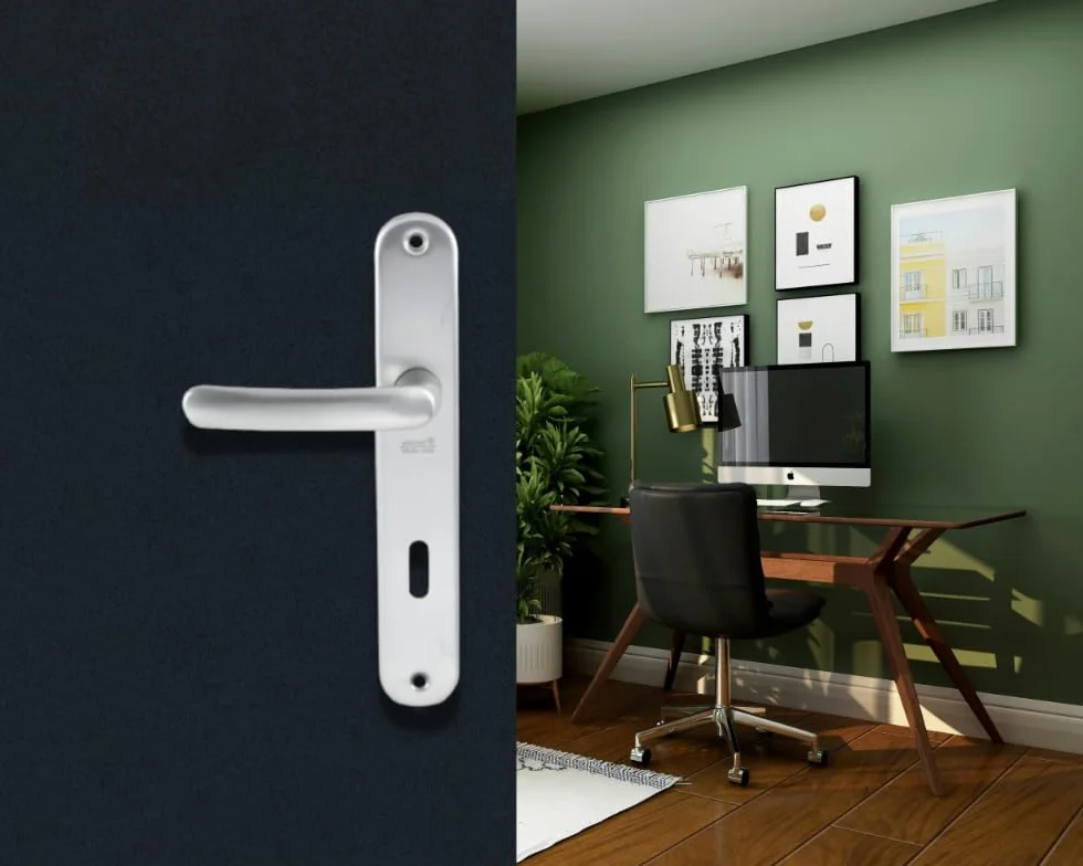 Vachette Set Poignée Porte Aluminium Argent Entraxe 165 mm