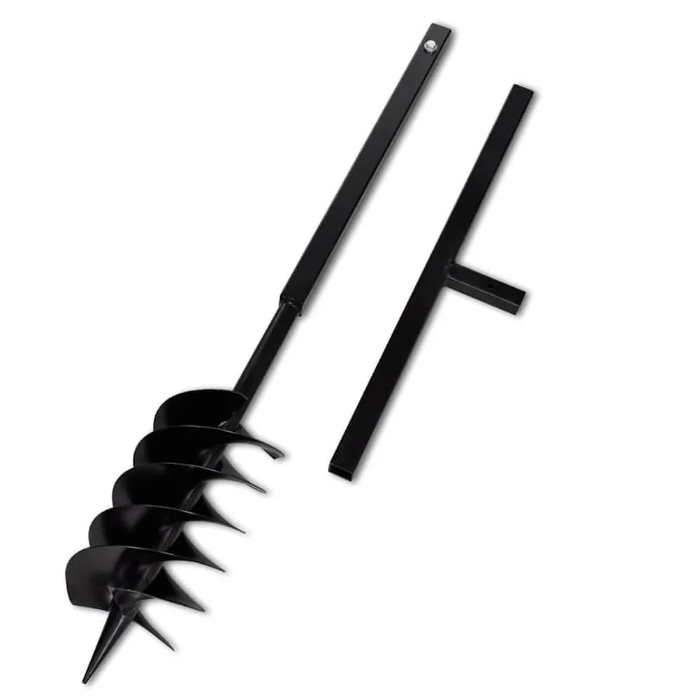 vidaXL Bêche et Tarière Manuelle 150 mm avec Rallonge 5 m Acier Sol Jardin