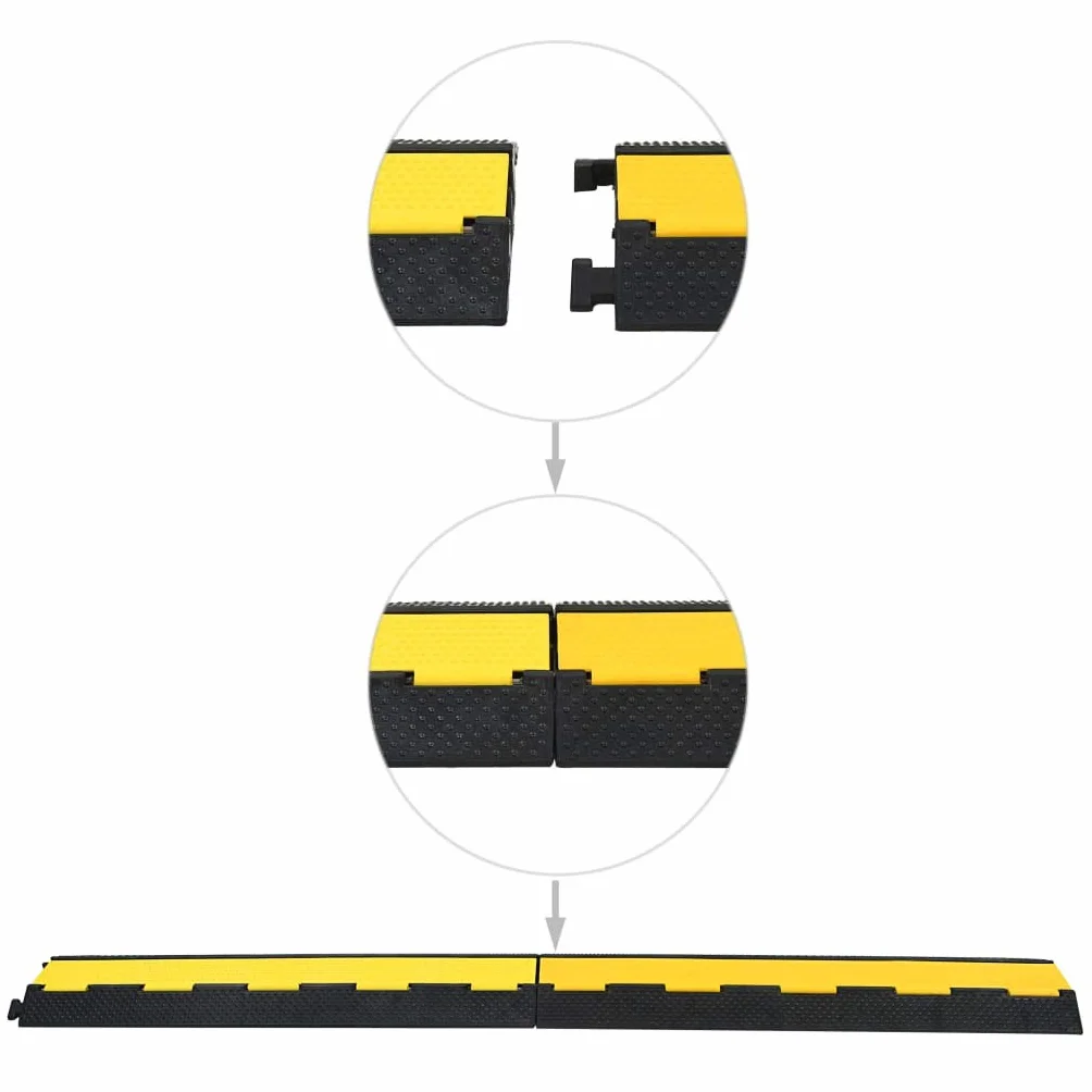 Rampe de Protection Câble 2 Canaux Caoutchouc 101,5 cm Signalisation