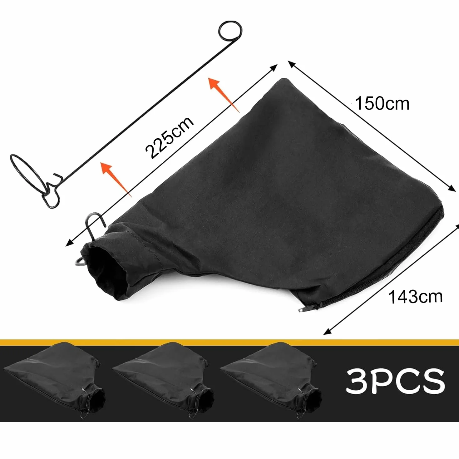KIMHOME Lot de 3 sacs à poussière avec fil de fer pour machines à tronçonner aluminium