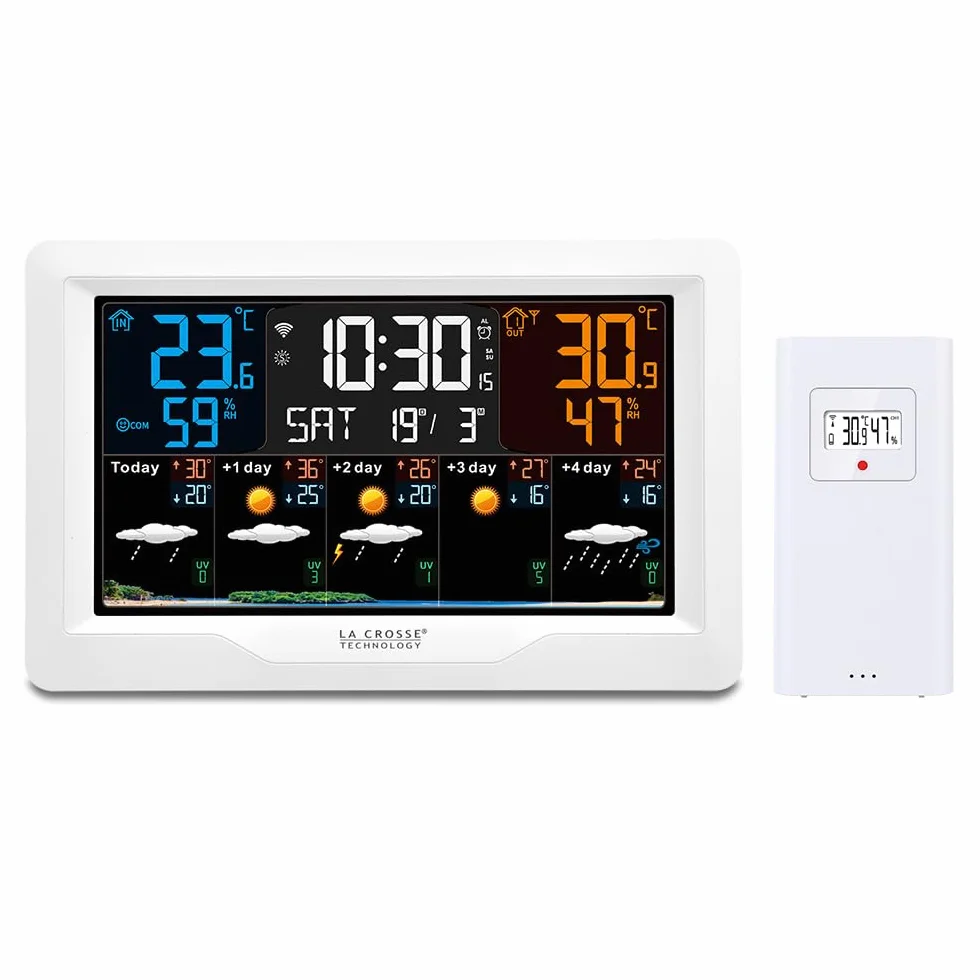 La Crosse Technology - SW403 Station météo colorée J+4 - Blanc