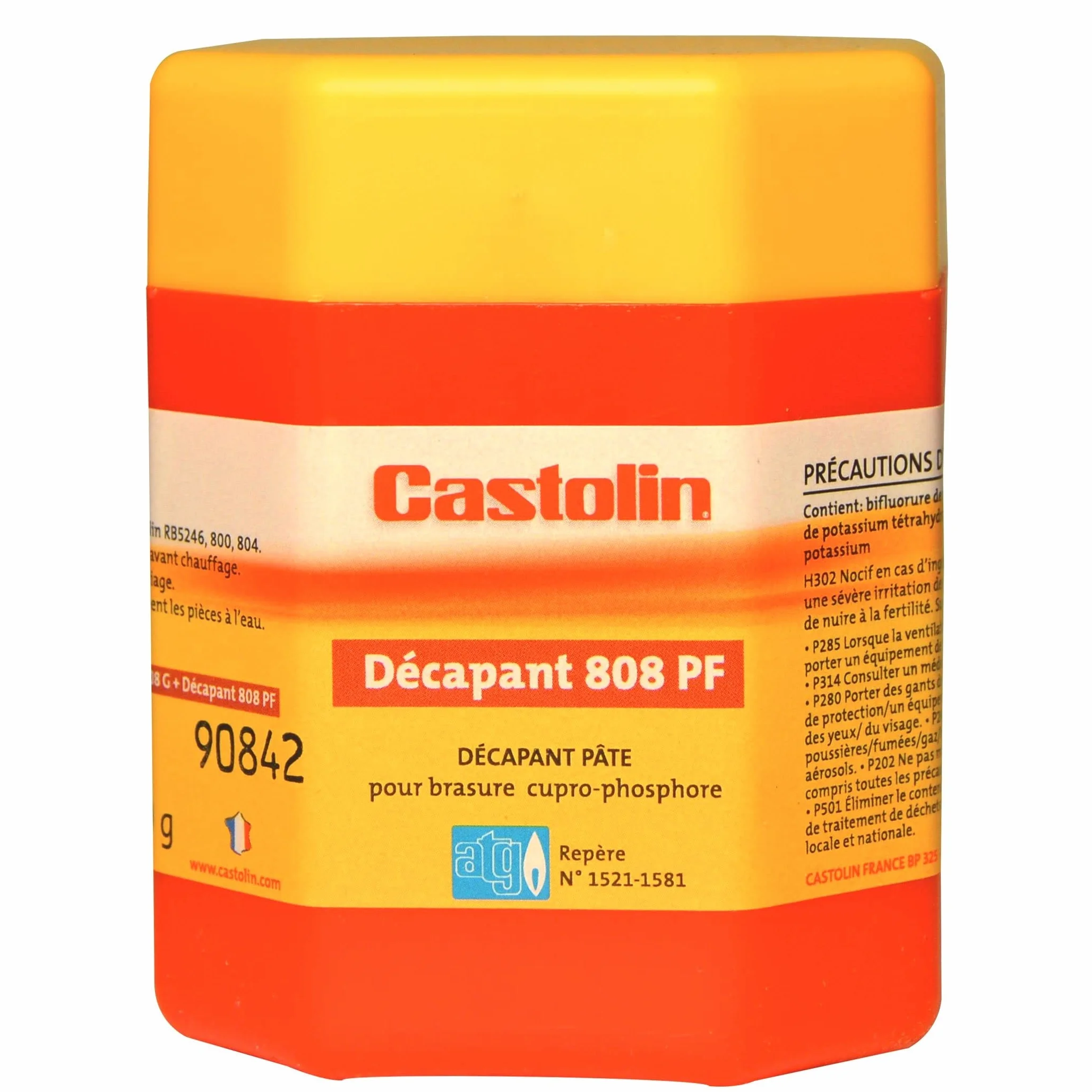 Castolin décapant 808pf pâte blanche 200g pour brasure cupro-phosphore