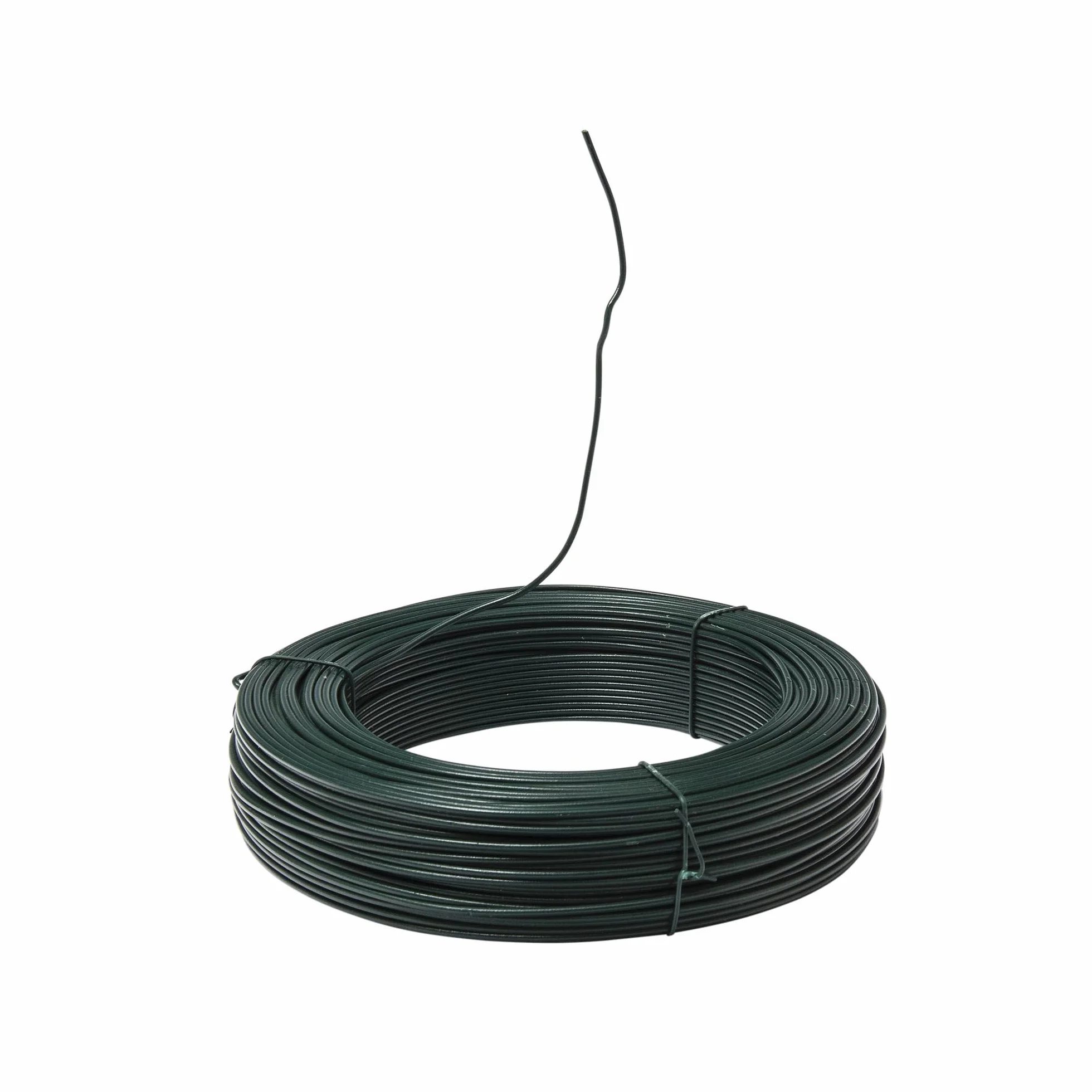 WERKA Pro Fil de Fer plastifié Vert avec Support, Bobine de 50 m, Section 1,2 x 1,6 mm, Parfait pour Fixation, Attache ou clôture au Jardin, offrant durabilité et flexibilité