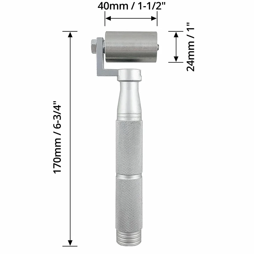 Rouleau de pression à main 40 mm en inoxydable pour joint de bord du papier peint