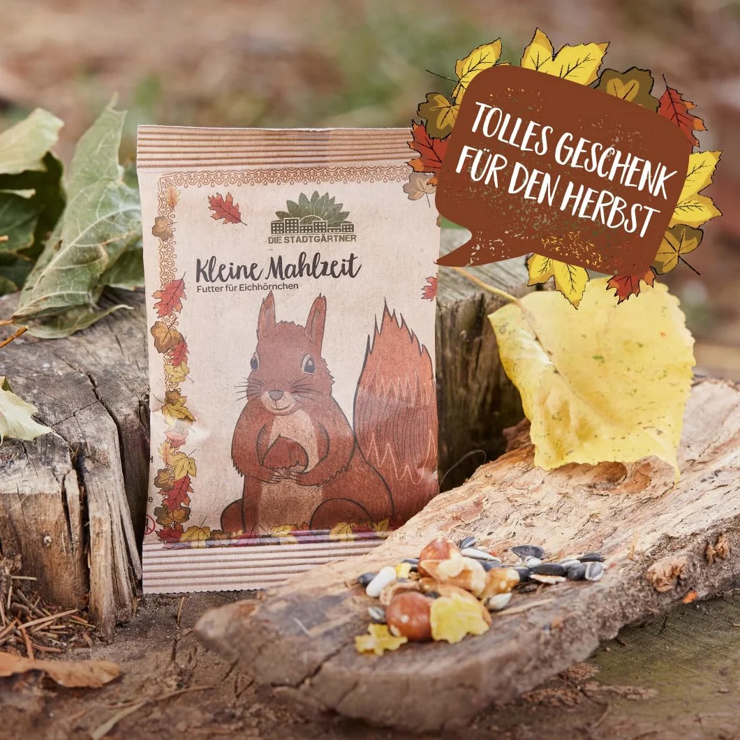 Die Stadtgärtner Petit repas - Nourriture pour écureuils - Contient des noisettes, des noix, des cynorrhodons, des raisins secs et des noix de cèdre - Nourriture naturelle pour les écureuils