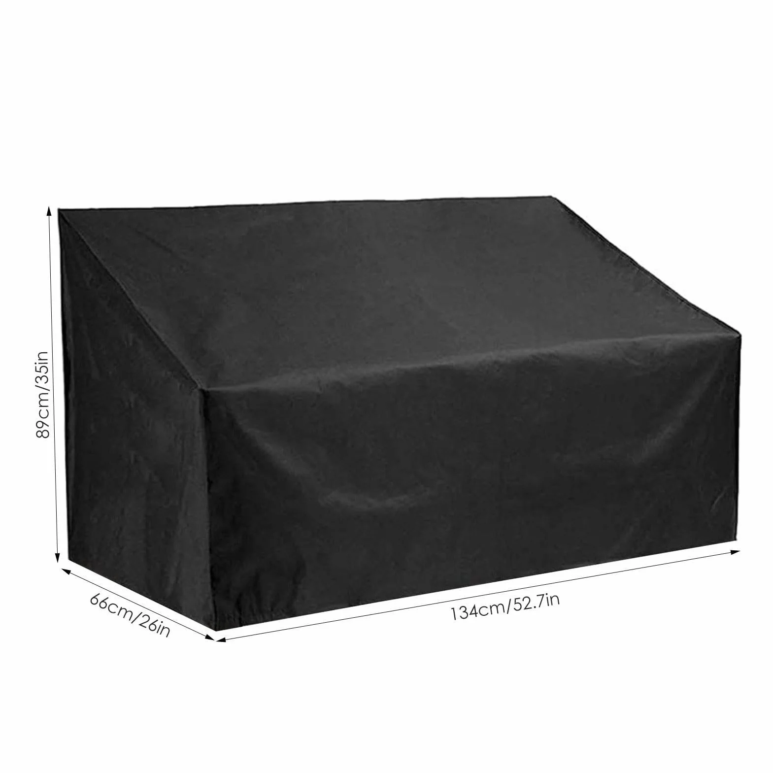 Housse de Protection pour Banc de Jardin Extérieur 210D Oxford Tissu - Coupe-Vent, Étanche, Anti-UV 2/3/4 Places