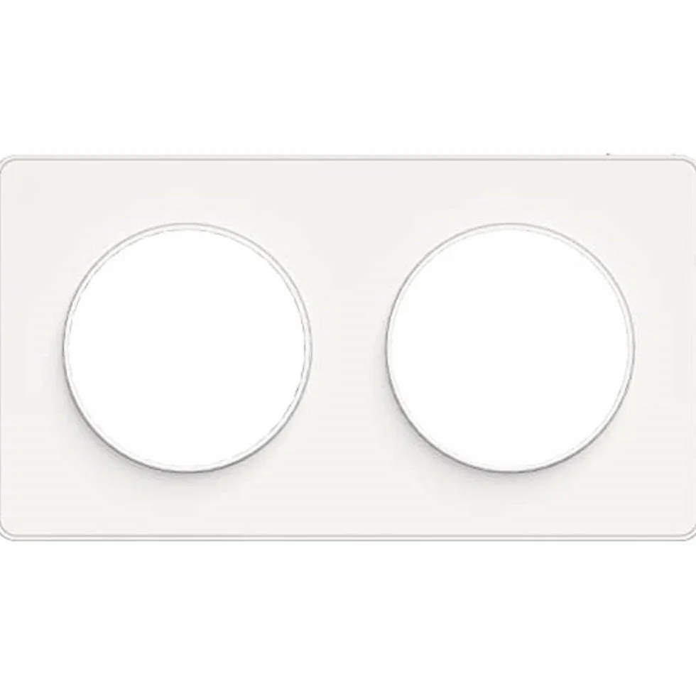 Schneider Electric Odace Touch plaque Blanc 2 postes entraxe 71mm