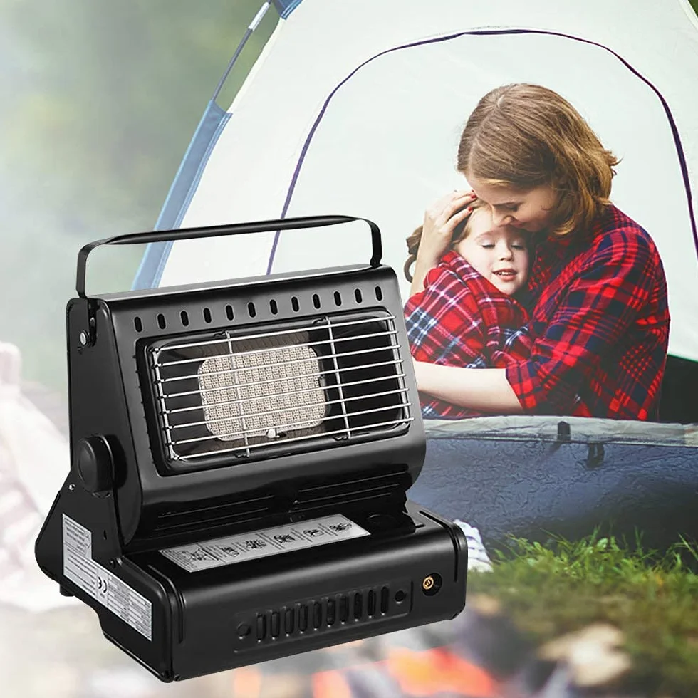 Yinleader Chauffage radiant céramique gaz extérieur 1,3 kW noir