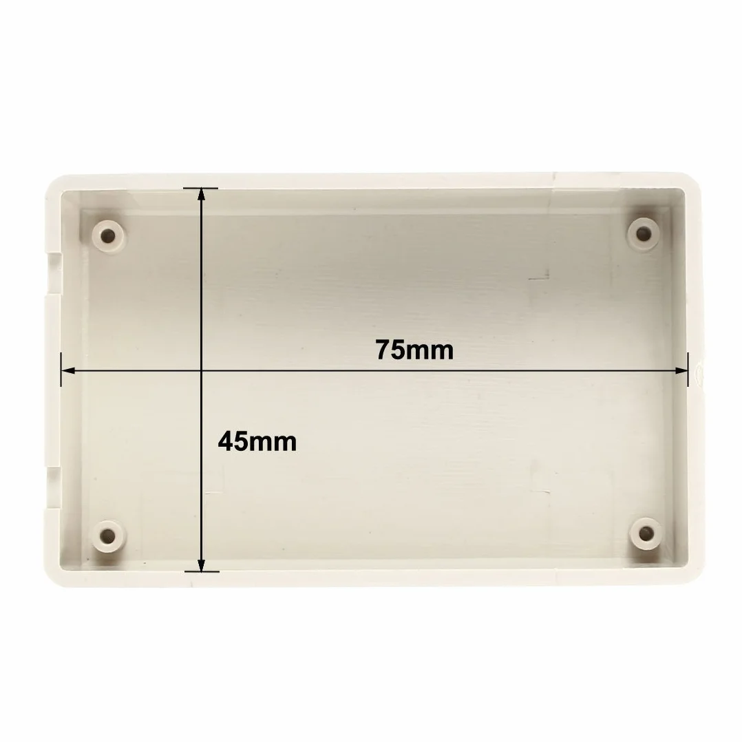 Boîtier jonction plastique électrique 80x50x26mm Beige 2pcs