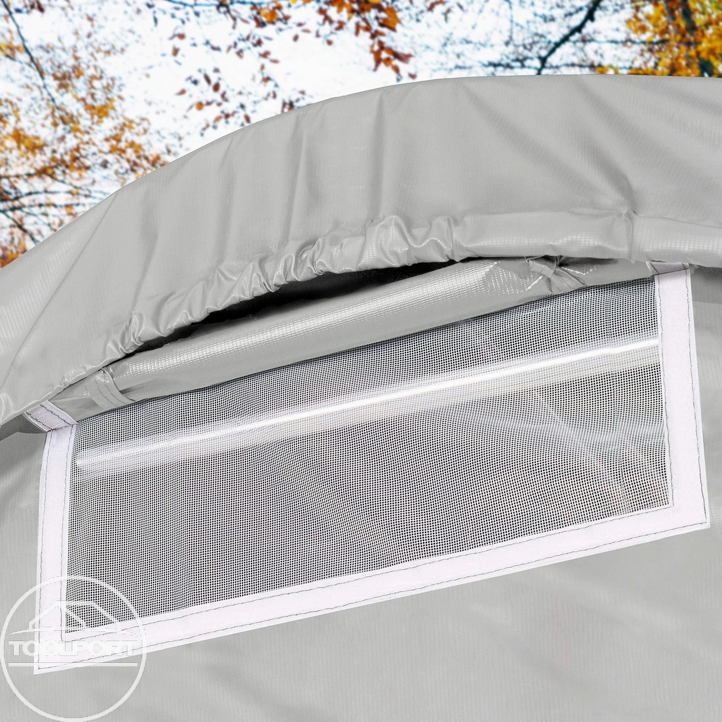 TOOLPORT Tente-Garage carport 3,3 x 6,0m d'élevage abri agricole Tente de Stockage bâche PVC 800 N Armature Solide Gris