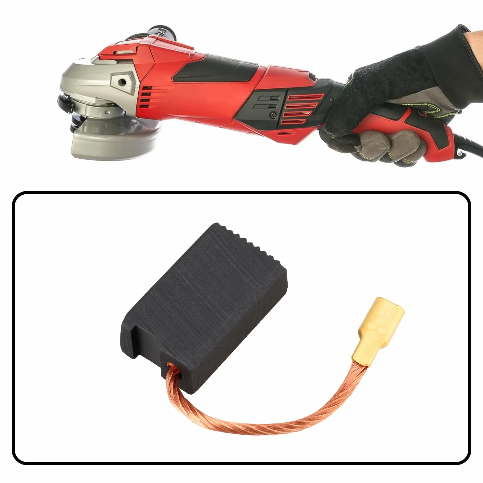 ECSiNG Balais de Charbon pour Meuleuse d'Angle RC-439 6 x 11 x 18 mm Compatible Einhell Expert TE-AG 125 CE
