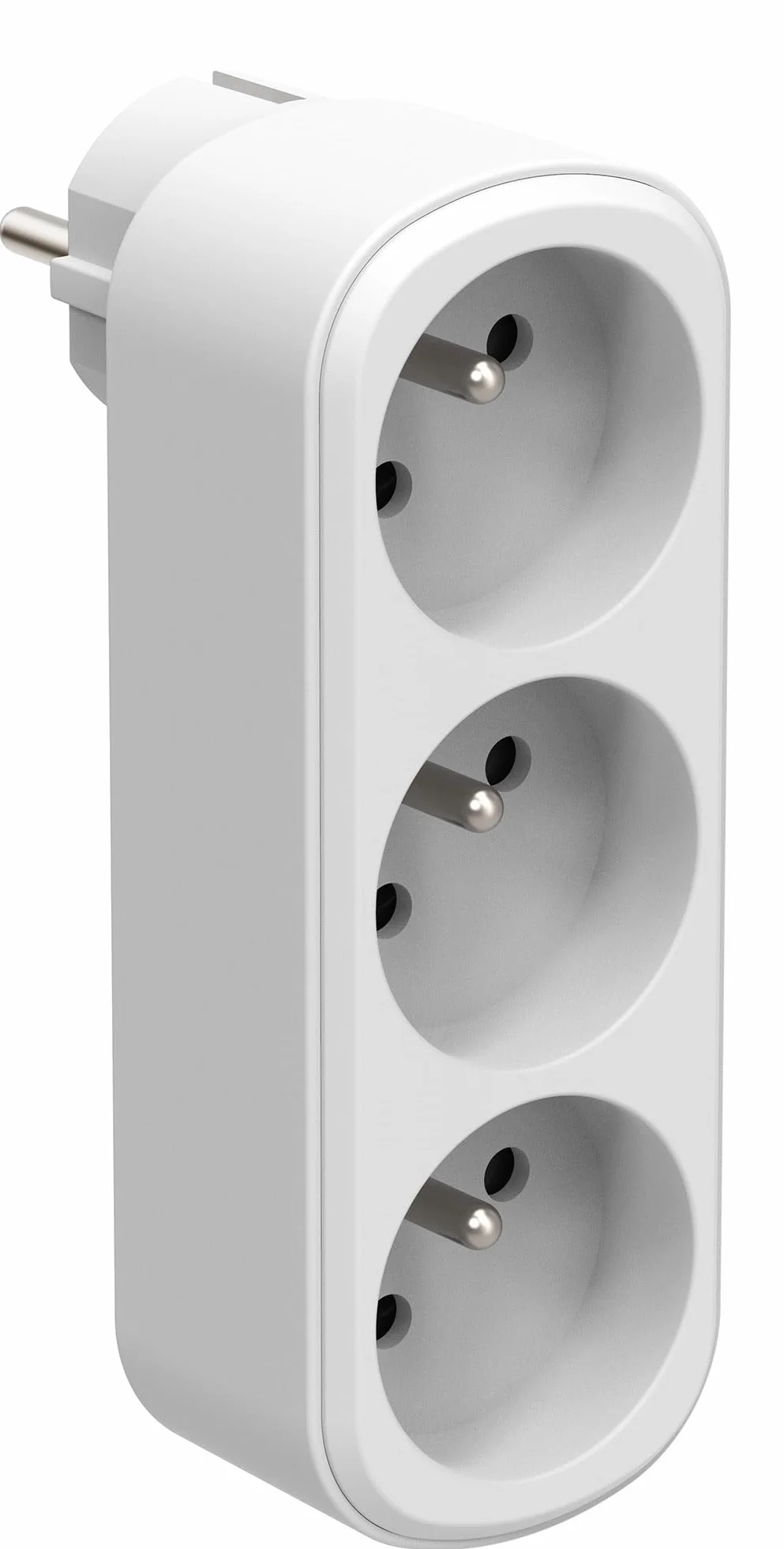 Electraline 531200 Adaptateur Multiprise Triplite 3 Prises Françaises 16A (2P+T) Blanc
