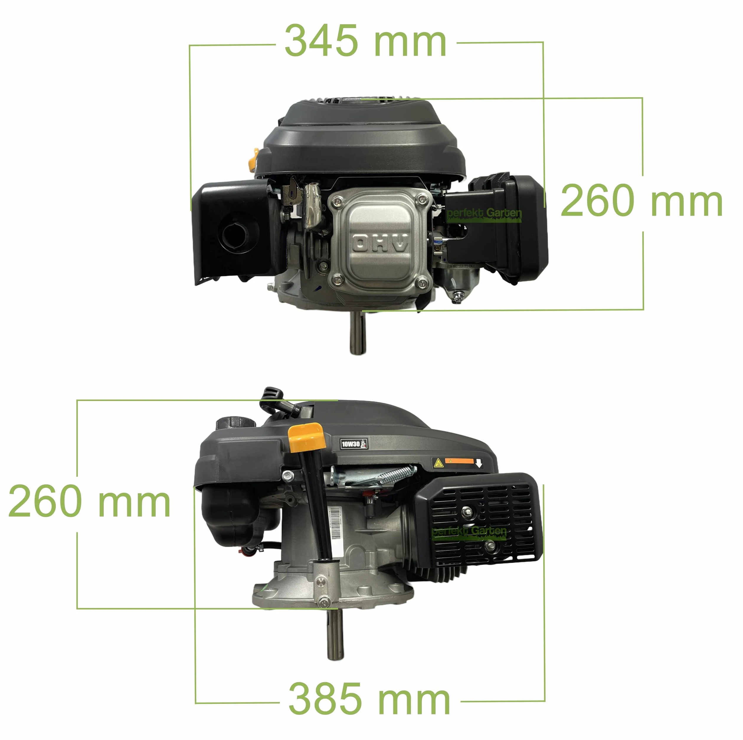 6,5 PS Zongshen XP200A 196cc Démarreur tondeuse à gazon Moteur 22,2 mm/80 mm + huile