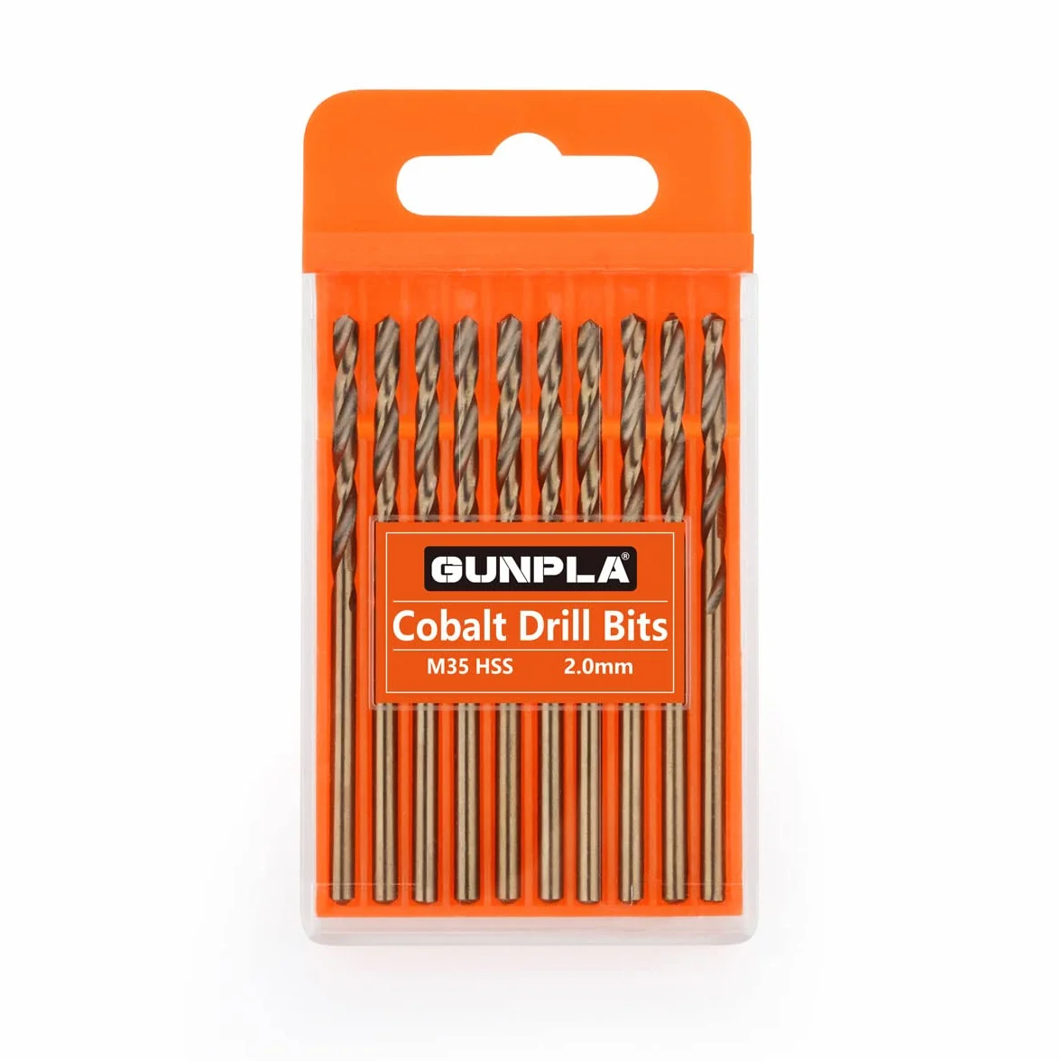 Mèche Cobalt M35 2mm Jeu de 10 Forets HSS pour Métal Acier Inoxydable Bois Plastique
